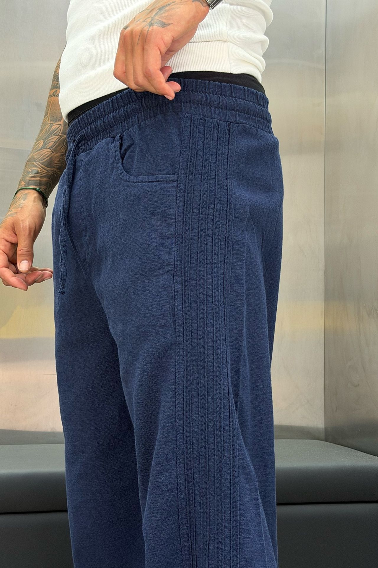 NOMARC Lastikli Bel Geniş Paça Pantolon 3