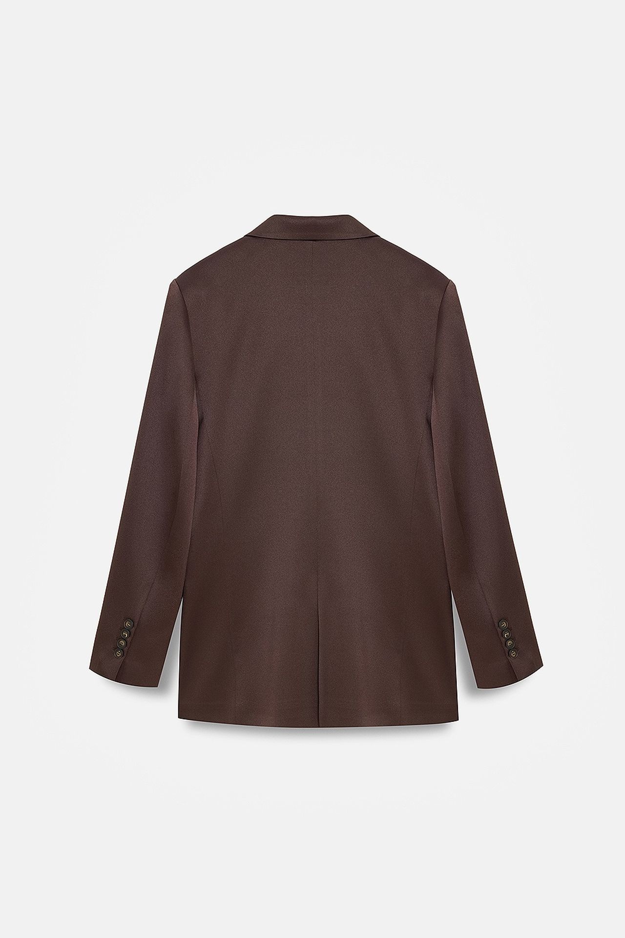 DILVIN Long Satin Shawl-Collar Blazer 6