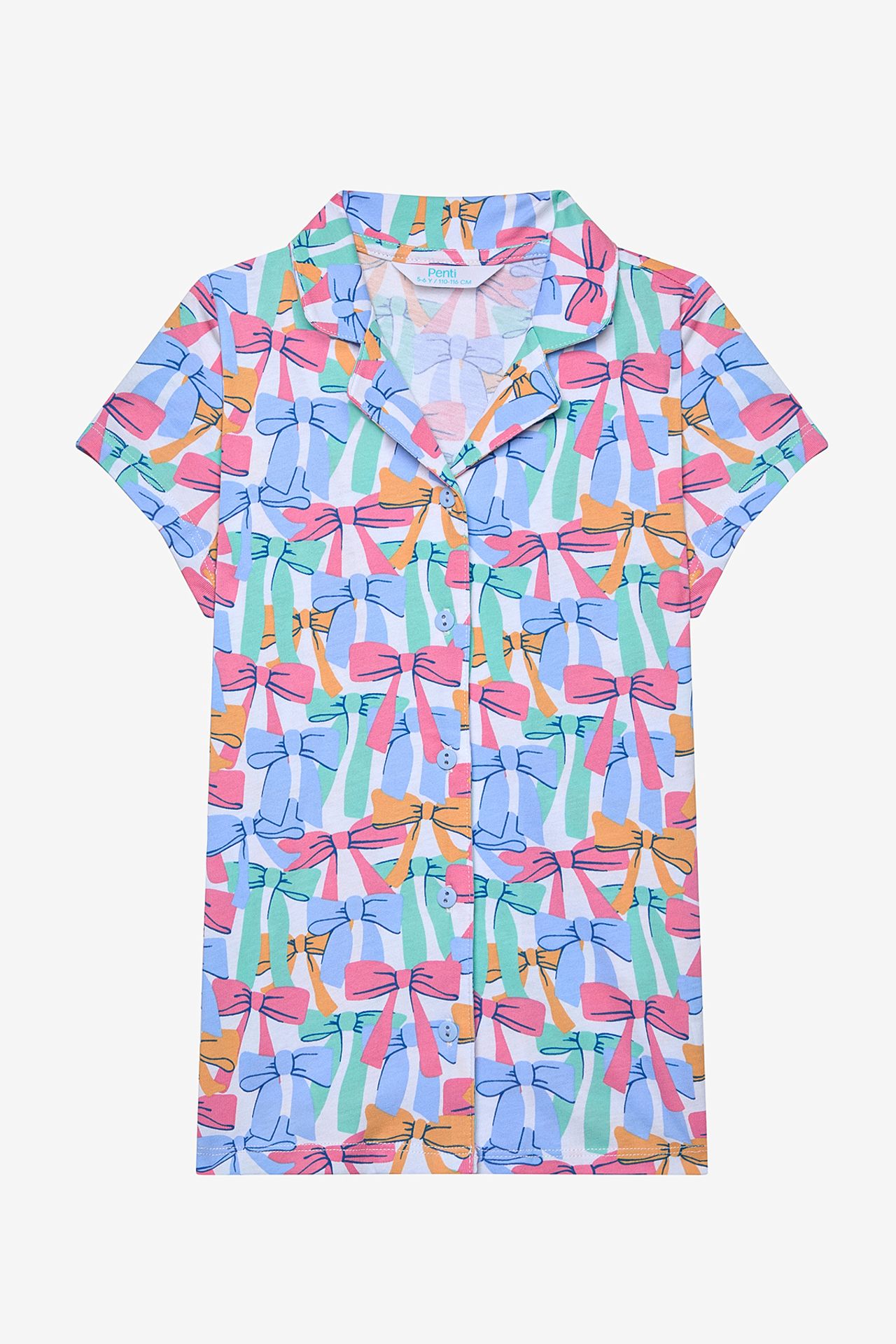 PENTI Colorful Bows Shirt Off PJ Set 2