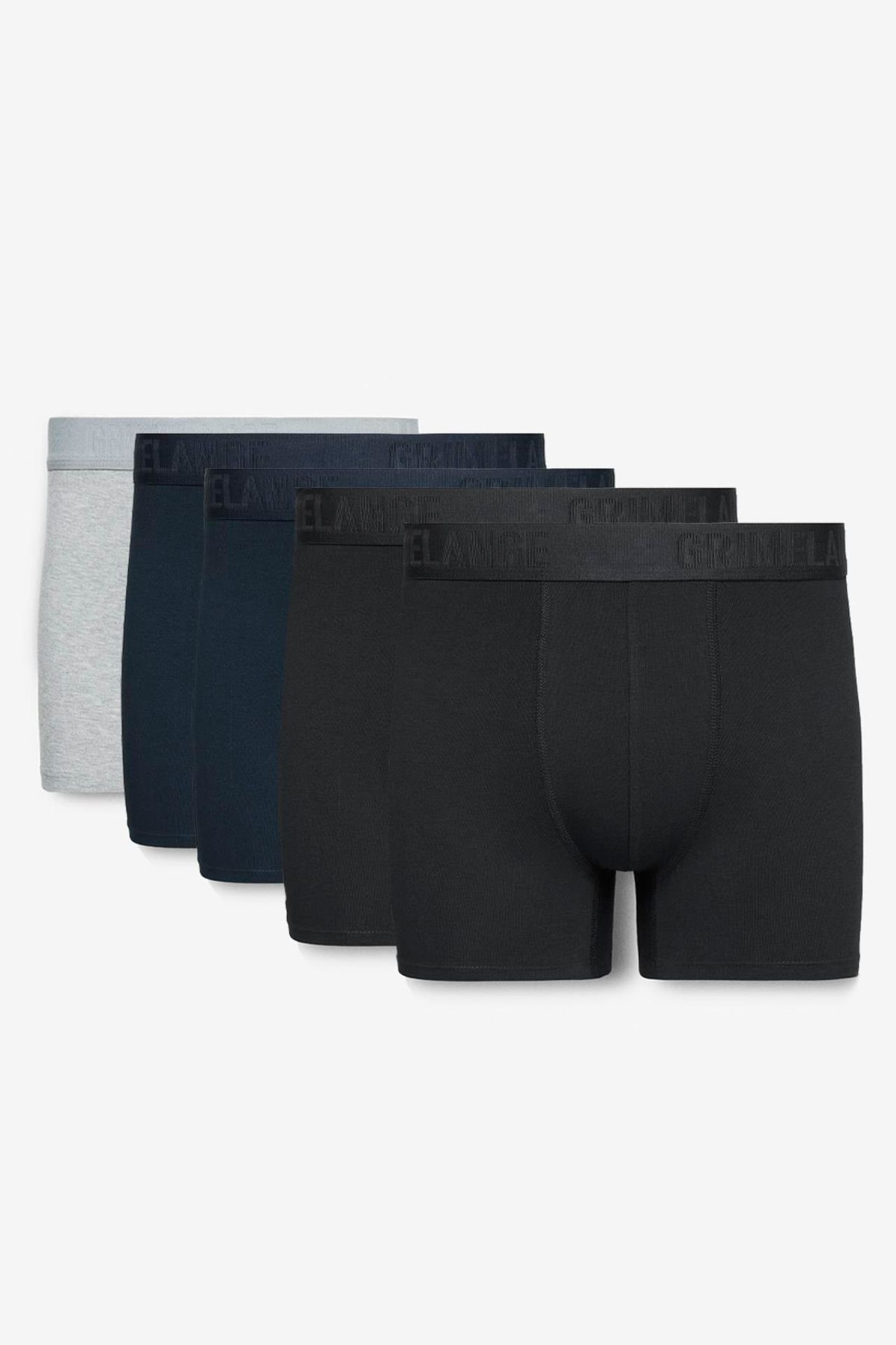 GRIMELANGE 3'lü Orta Bel Jersey Boxer 1