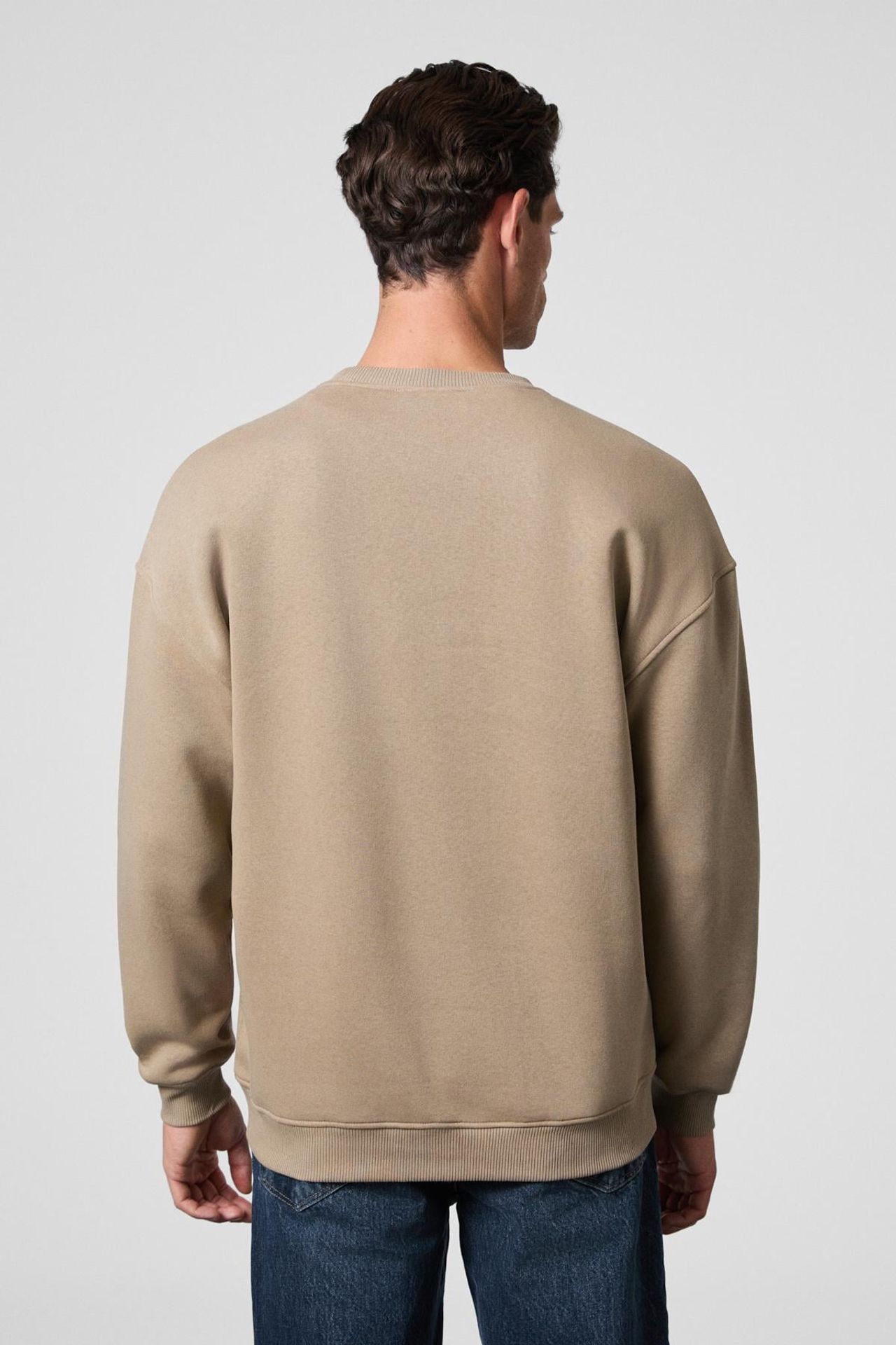 GRIMELANGE Baskılı Geniş Kalıp Bisiklet Yaka Sweatshirt 6