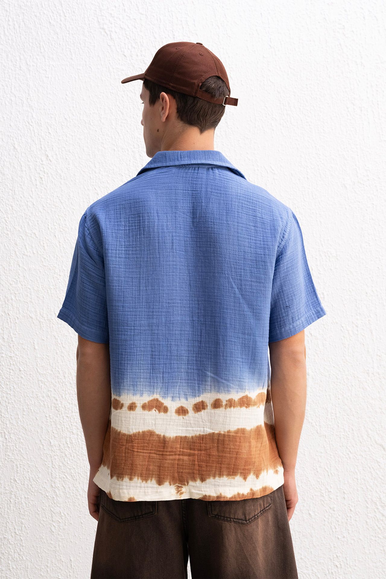 GIESTO Tie-Dye Short Sleeve Button-Up Shirt 5