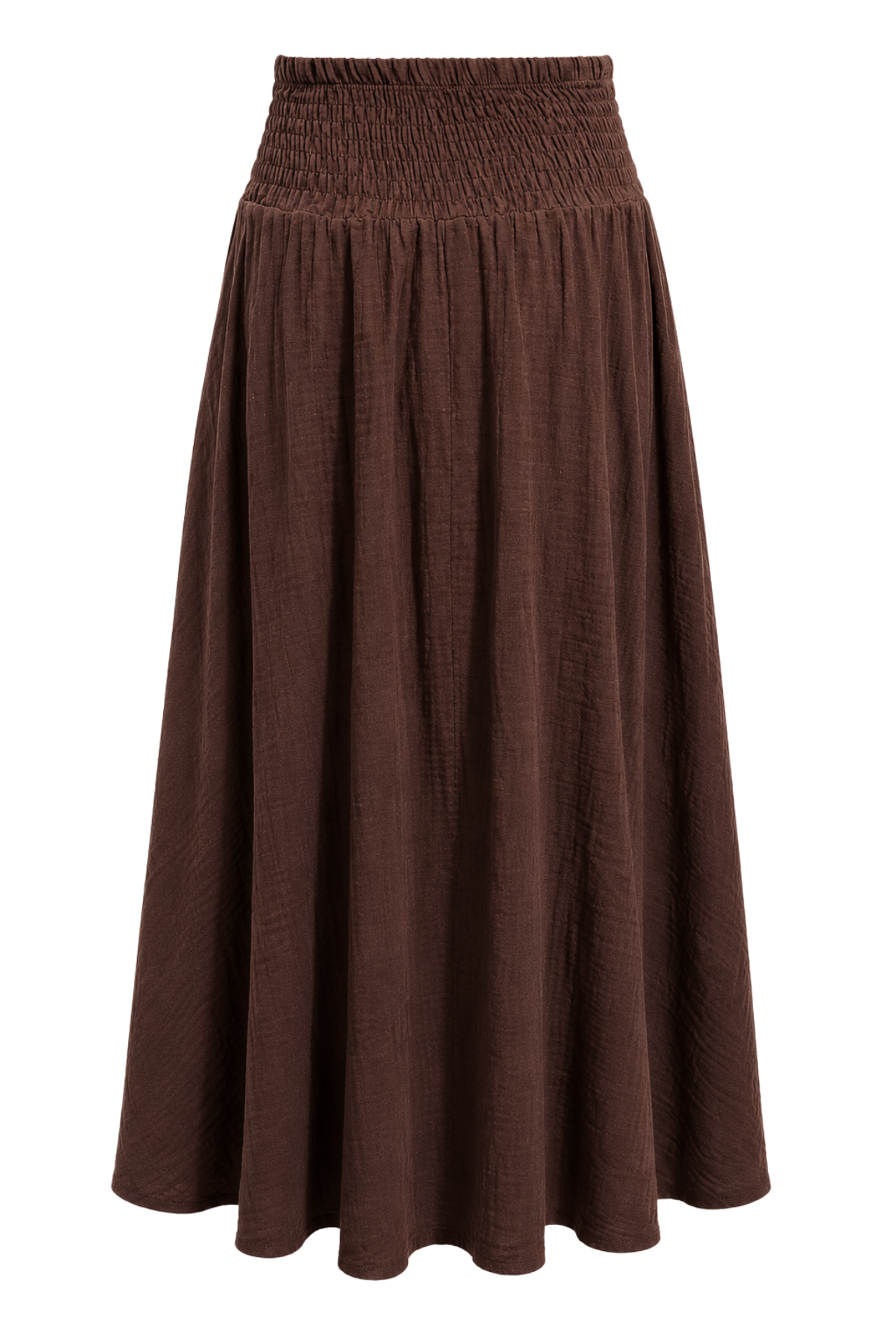 MIXRAY High-Waist Belted A-Line Maxi Skirt 3