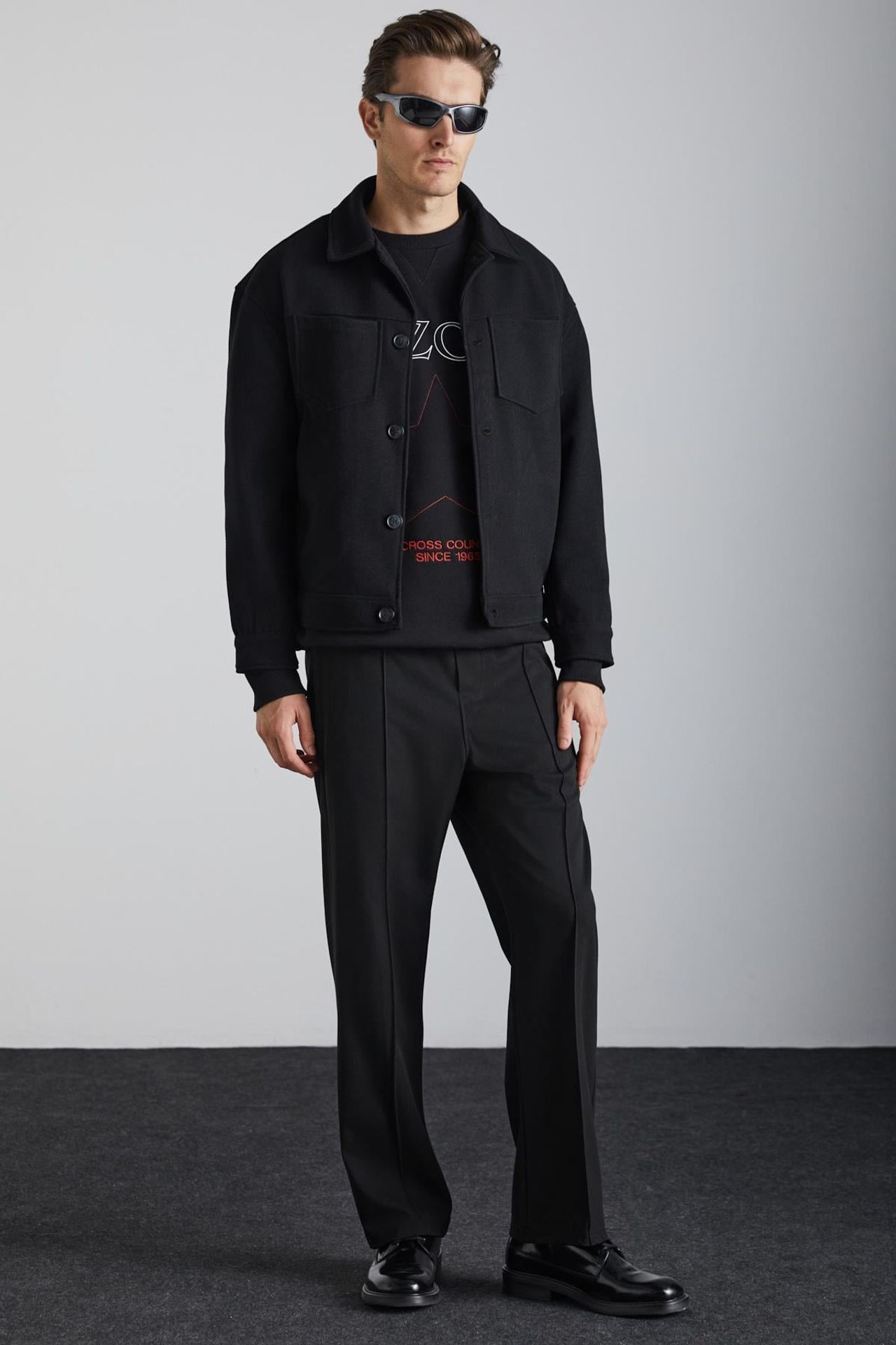 GRIMELANGE Regular Fit Crew Neck Sweatshirt 4