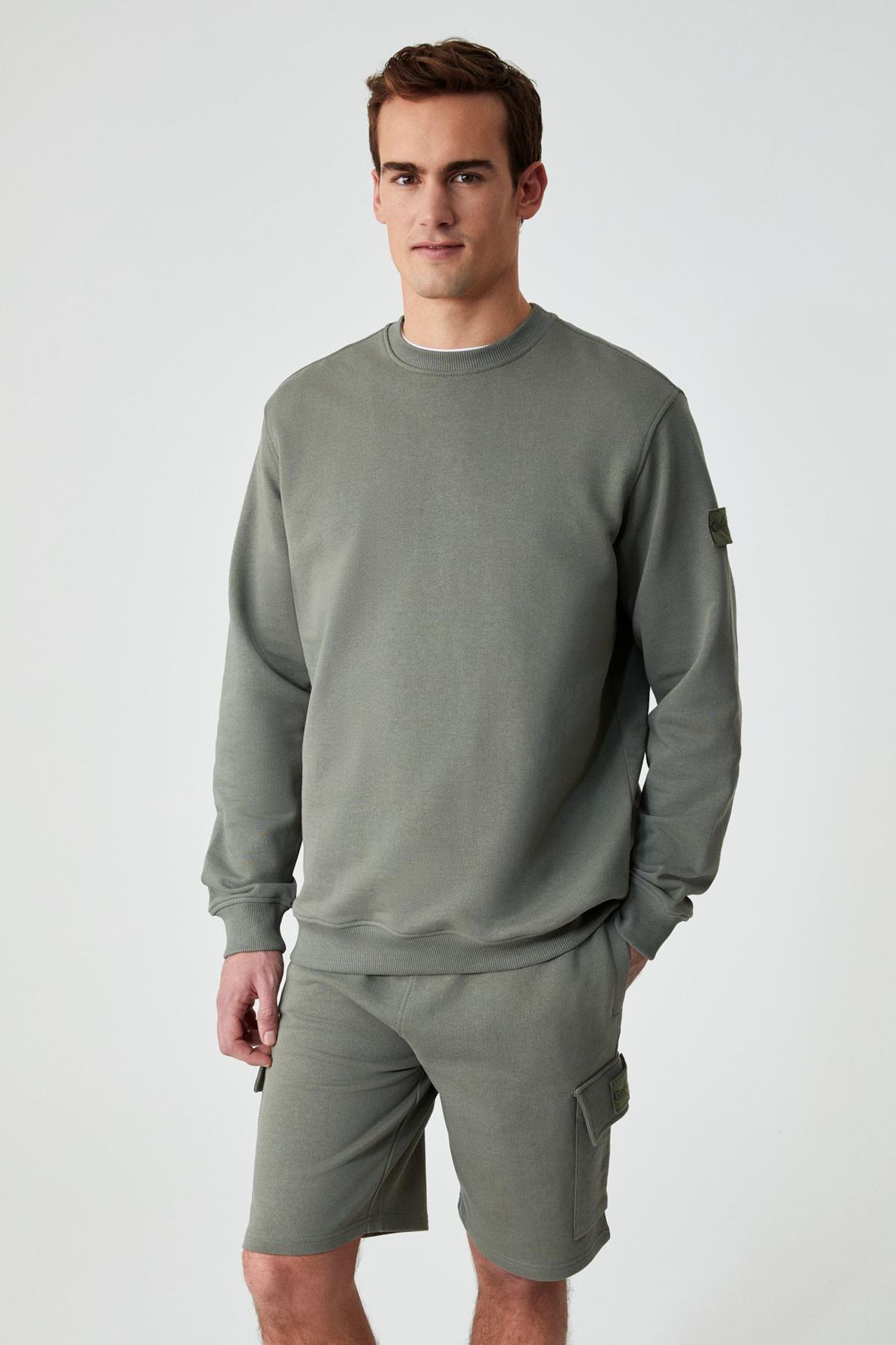 GRIMELANGE Nakışlı Bisiklet Yaka Sweatshirt 1