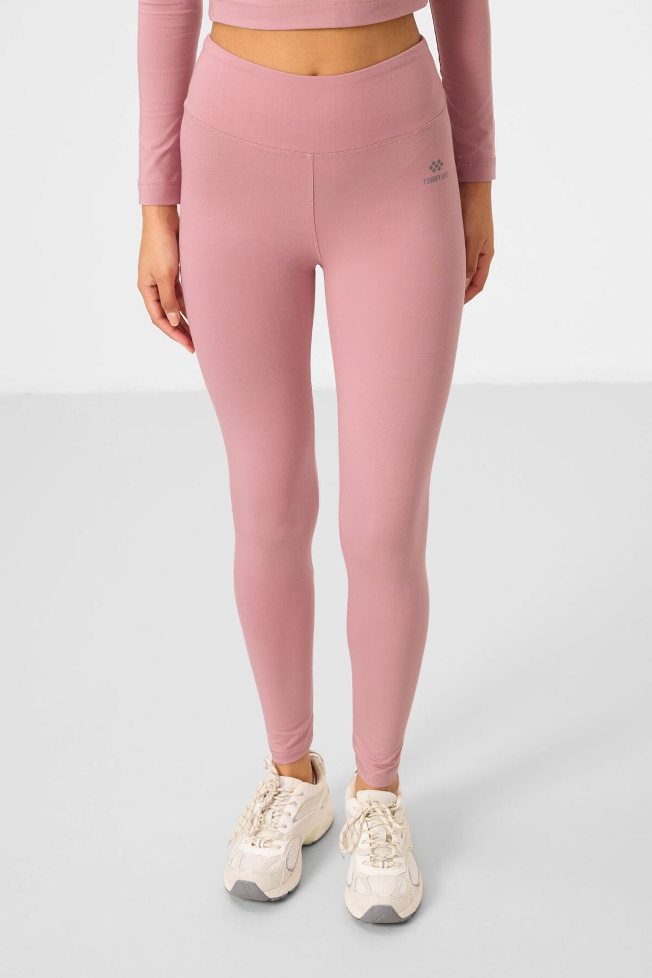 TOMMY Cotton Elastane Crop T-Shirt And Leggings Set 5