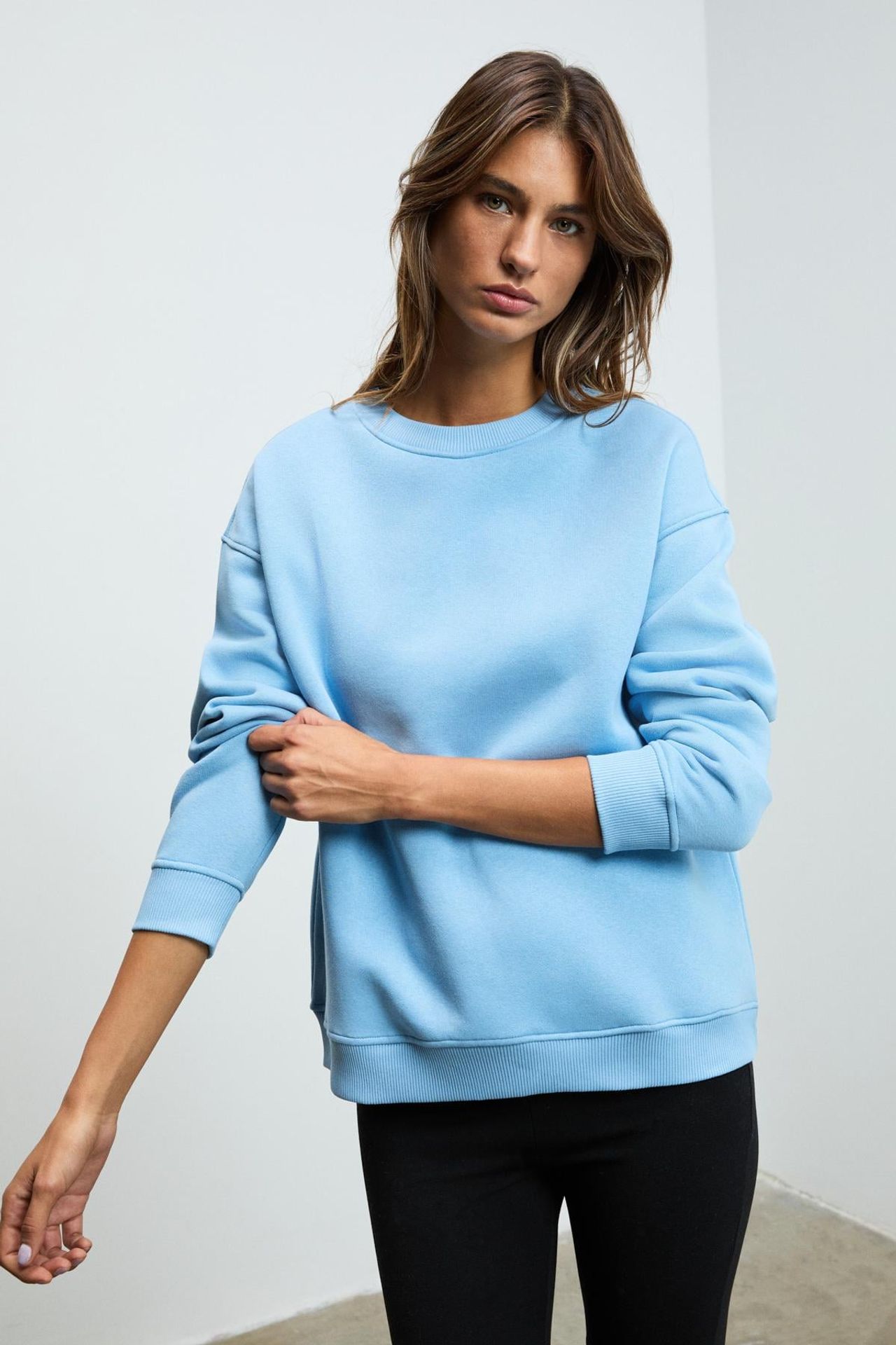 GRIMELANGE Bol Kesimli Bisiklet Yaka Sweatshirt 5