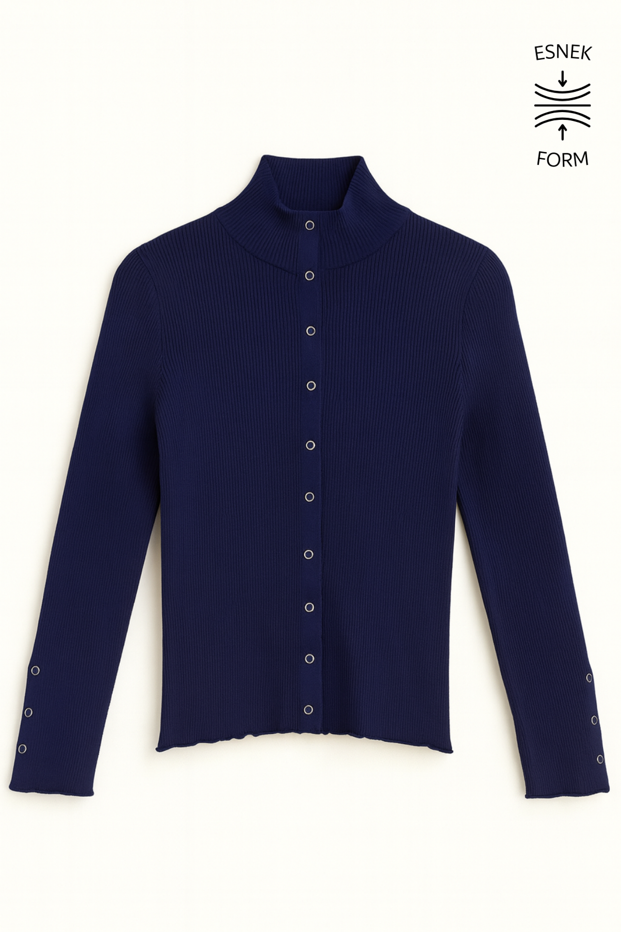 MIXRAY Slim Fit Half Turtleneck Cardigan with Button Closure 5