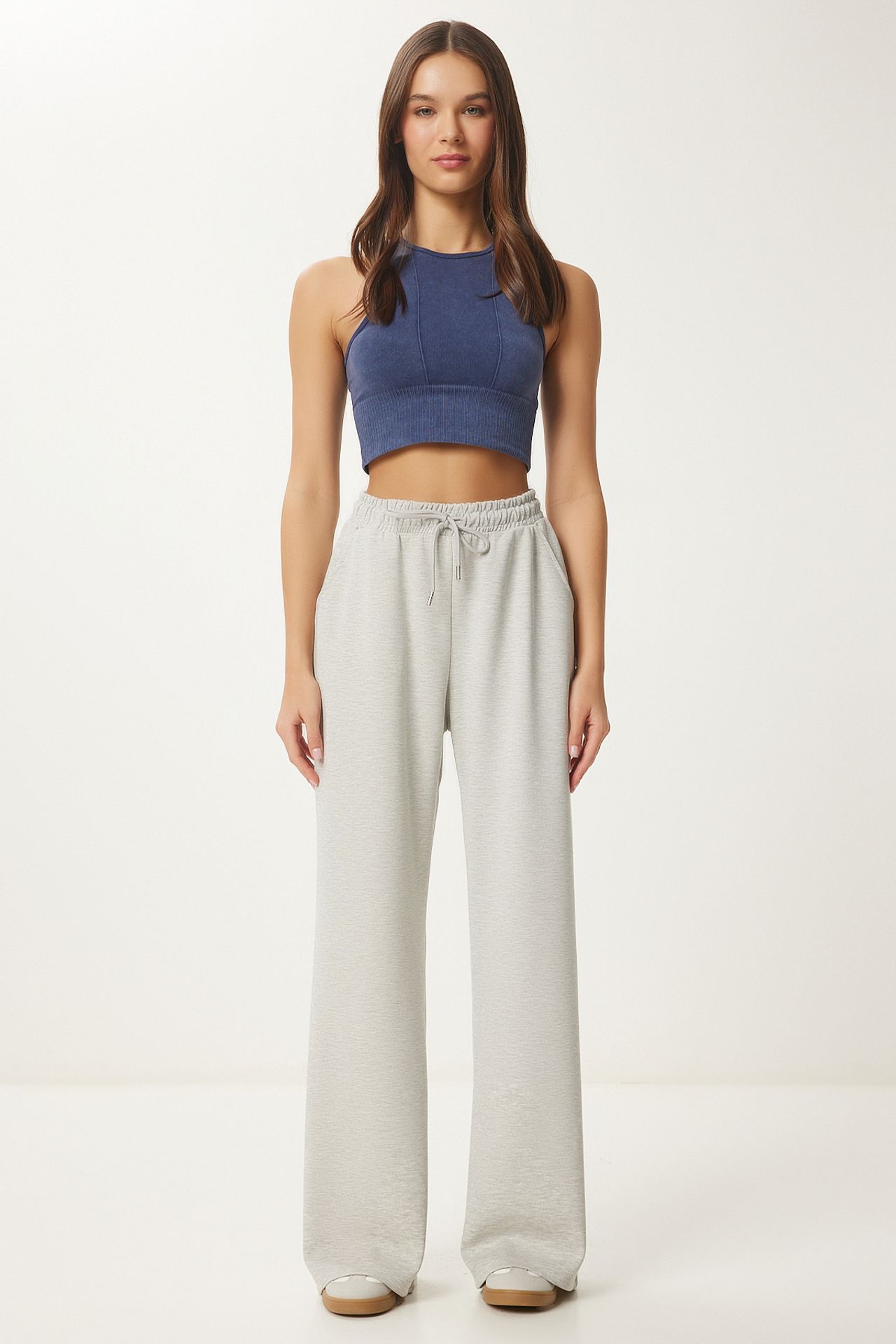 ISTANBUL Wide Leg Drawstring Waist Sweatpants 2