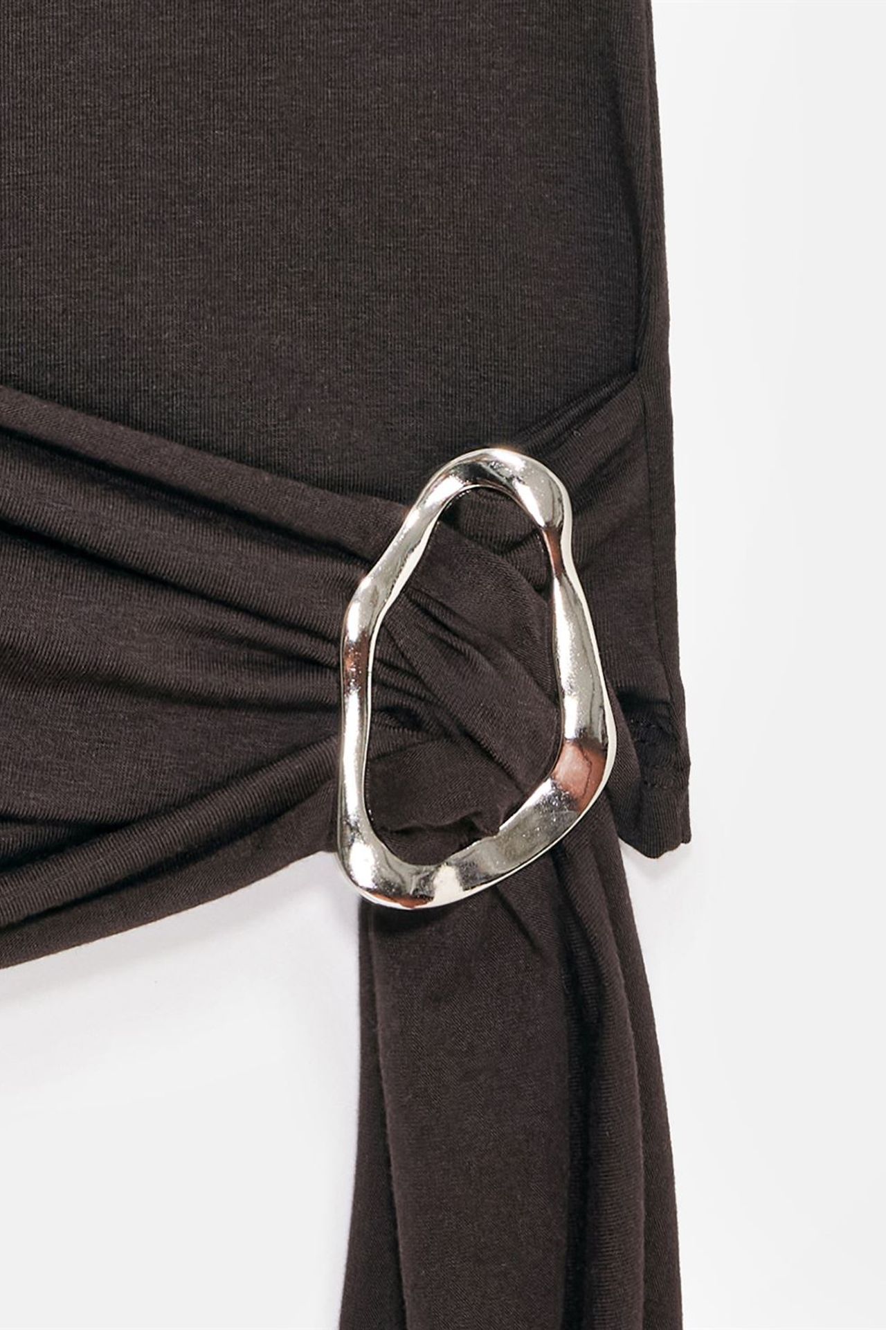 DILVIN Asymmetrical Tie Detail Blouse 7