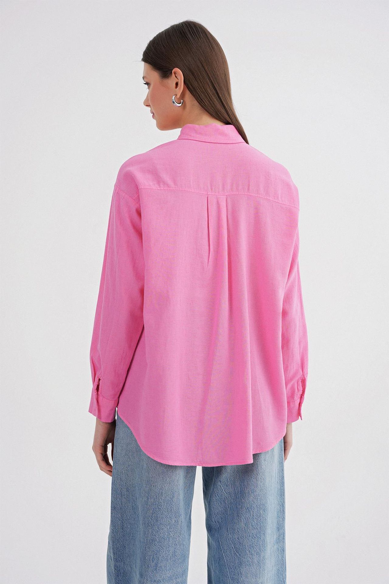Mixray Oversize Linen Blend Shirt 5