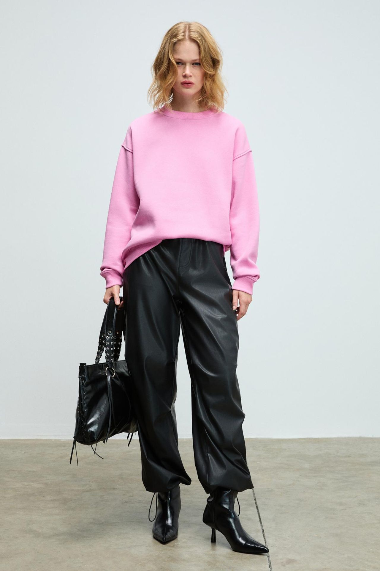 GRIMELANGE Bol Kesimli Bisiklet Yaka Sweatshirt 4