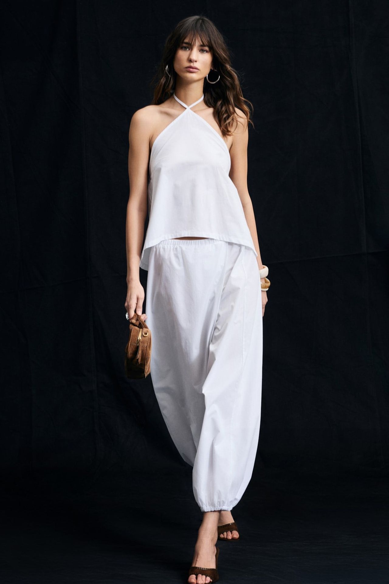 GRIMELANGE Elastic Waist Ankle Hareem Trousers 1