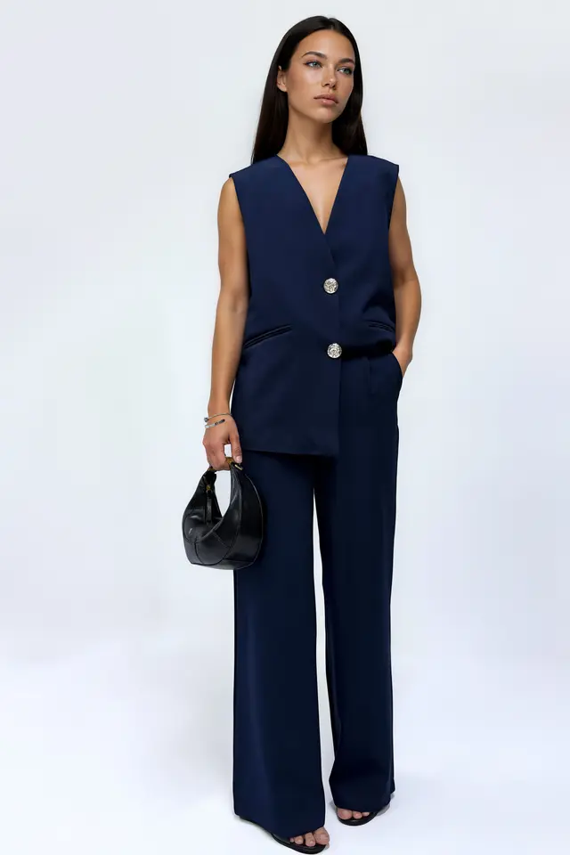 BDART Long V-Neck Buttoned Smart Waistcoat