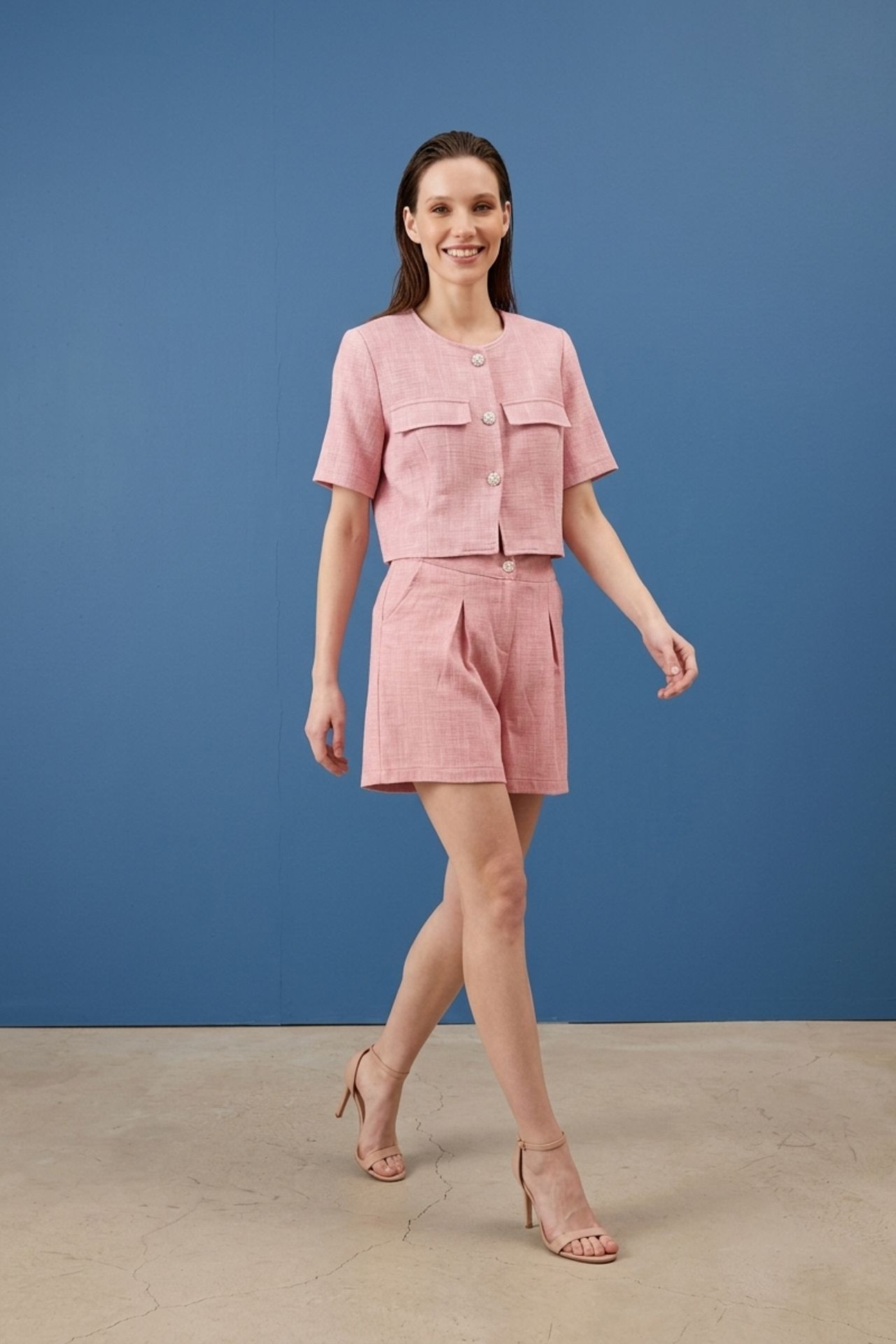 MY FASHION Cotton Poplin Shirt and Shorts Set 1