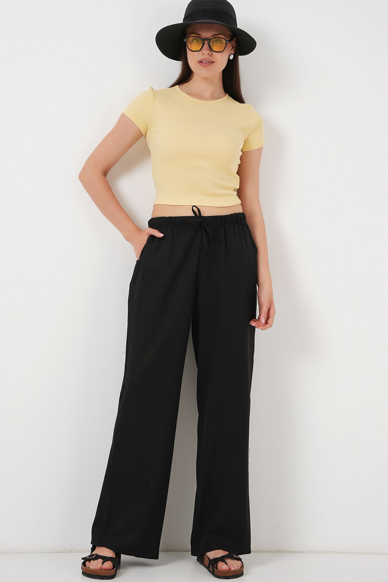 BDART Wide Leg Relaxed Pants with Drawstring 1
