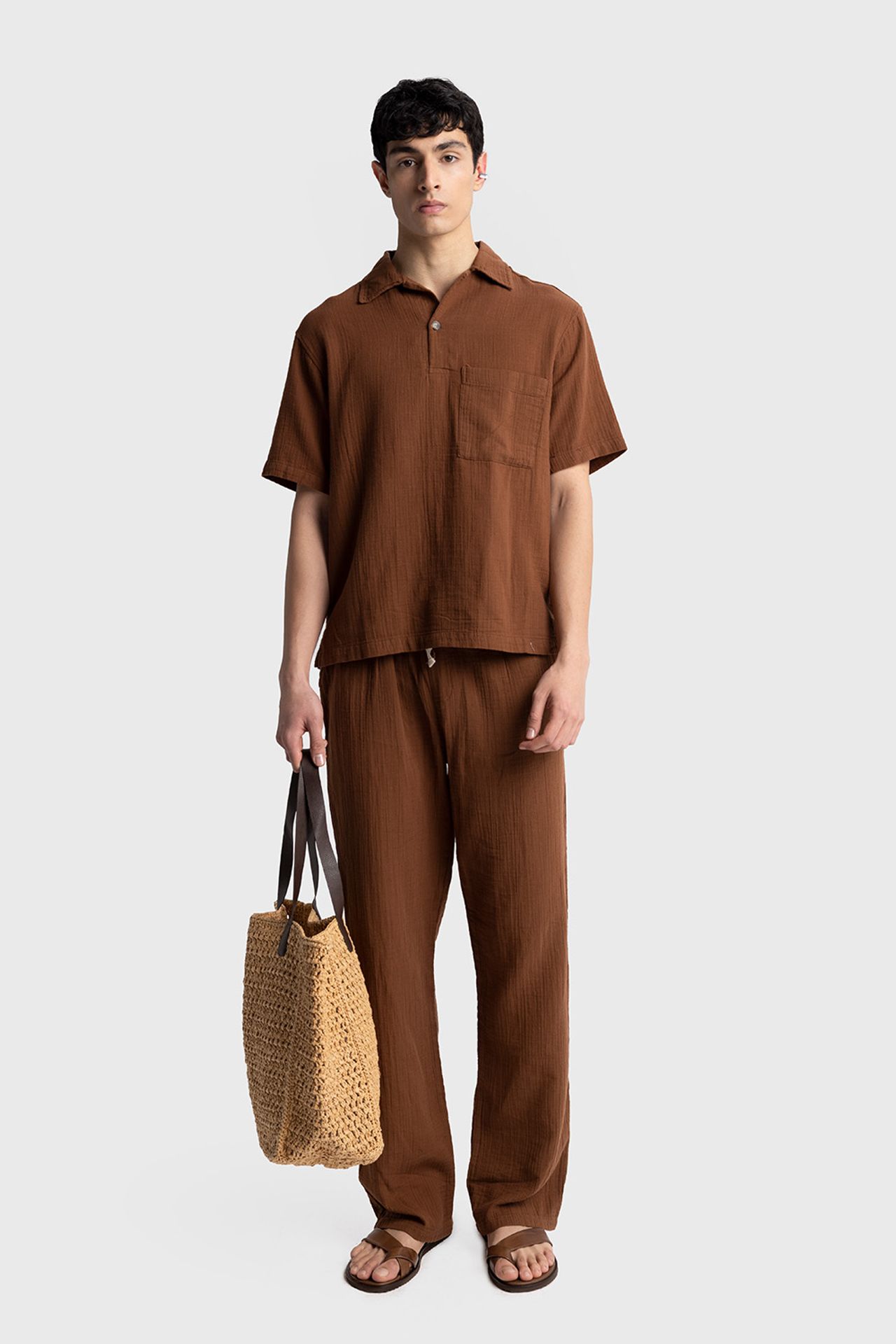 GIESTO Men's Relaxed Fit Cotton Short Sleeve Shirt 1