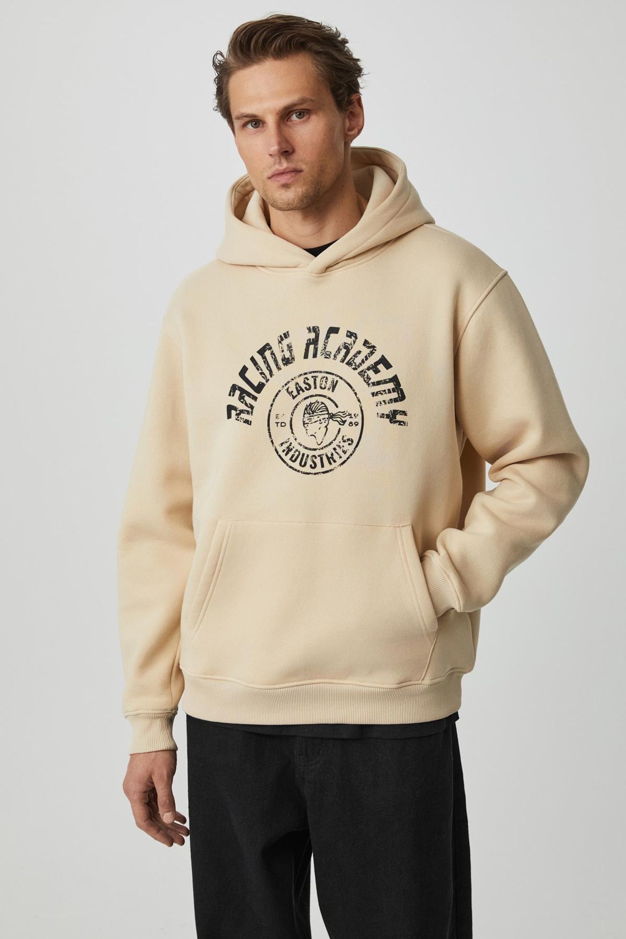 GRIMELANGE Baskılı Kapüşonlu Oversize Sweatshirt 1