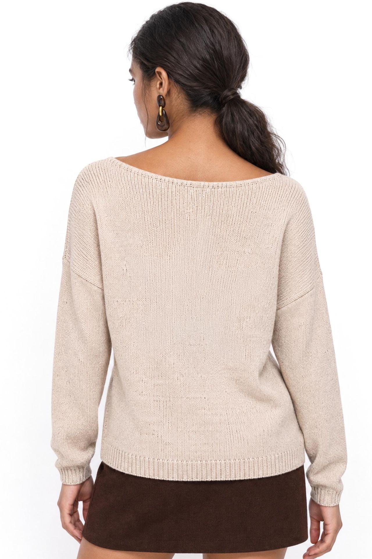 MIXRAY Women's Boat Neck Sweater 3