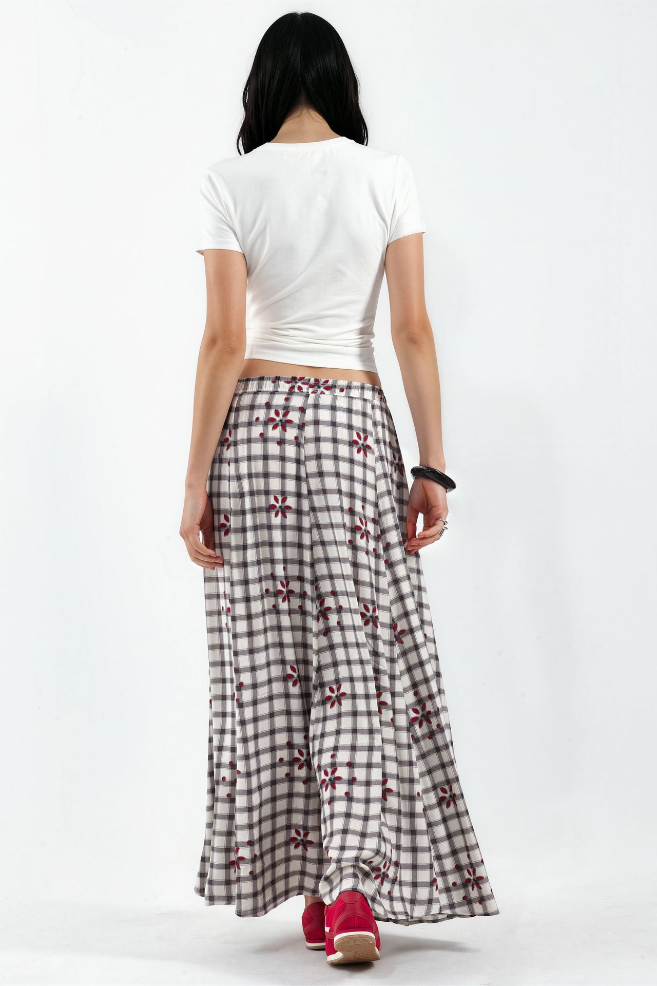 BDART High-Waist Plaid Maxi Skirt 3