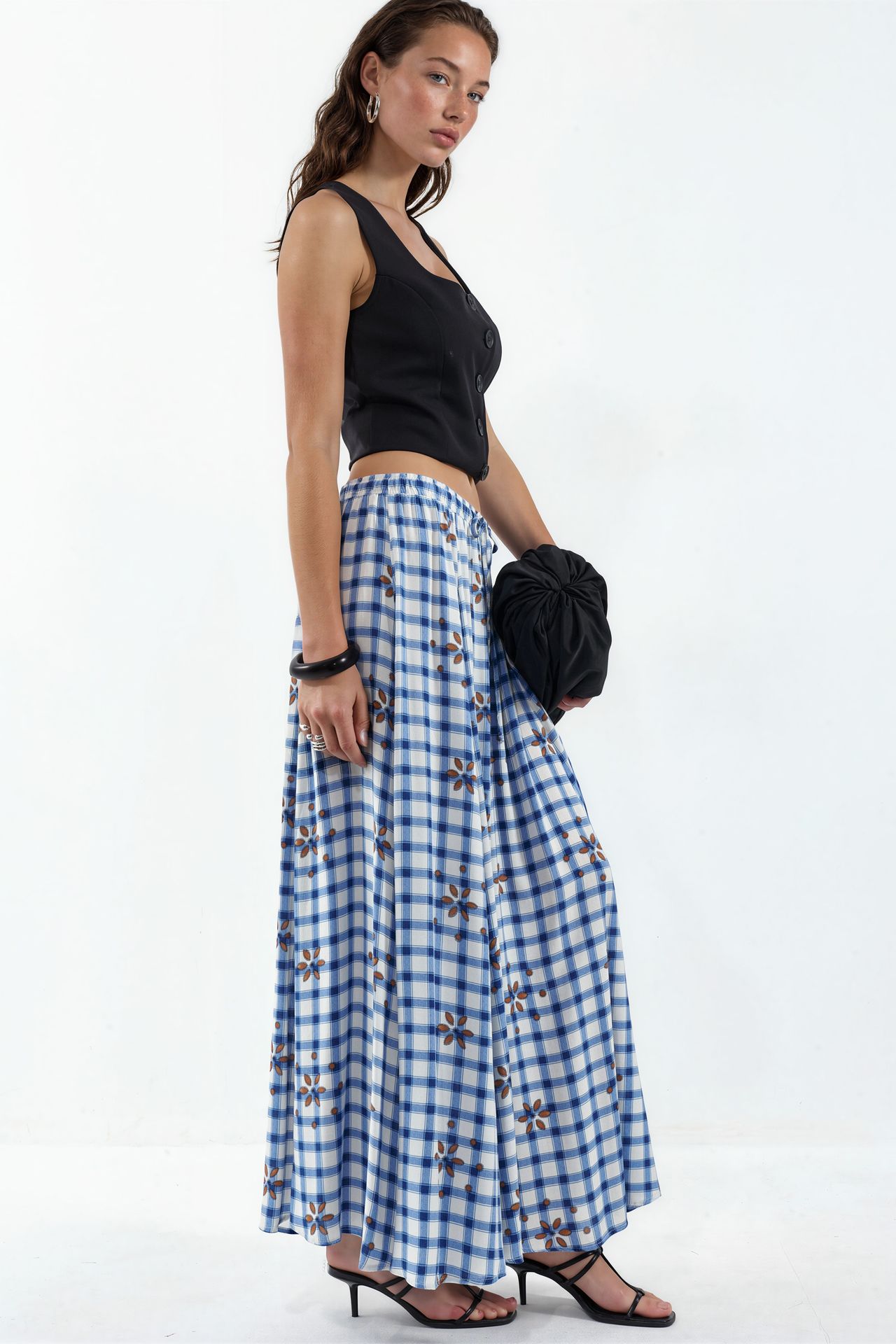 BDART High-Waist Plaid Maxi Skirt 2