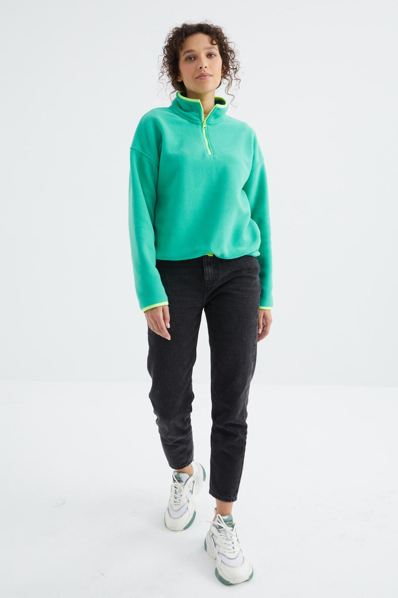 TOMMY Oversized Plush Half-zip Sweatshirt 6