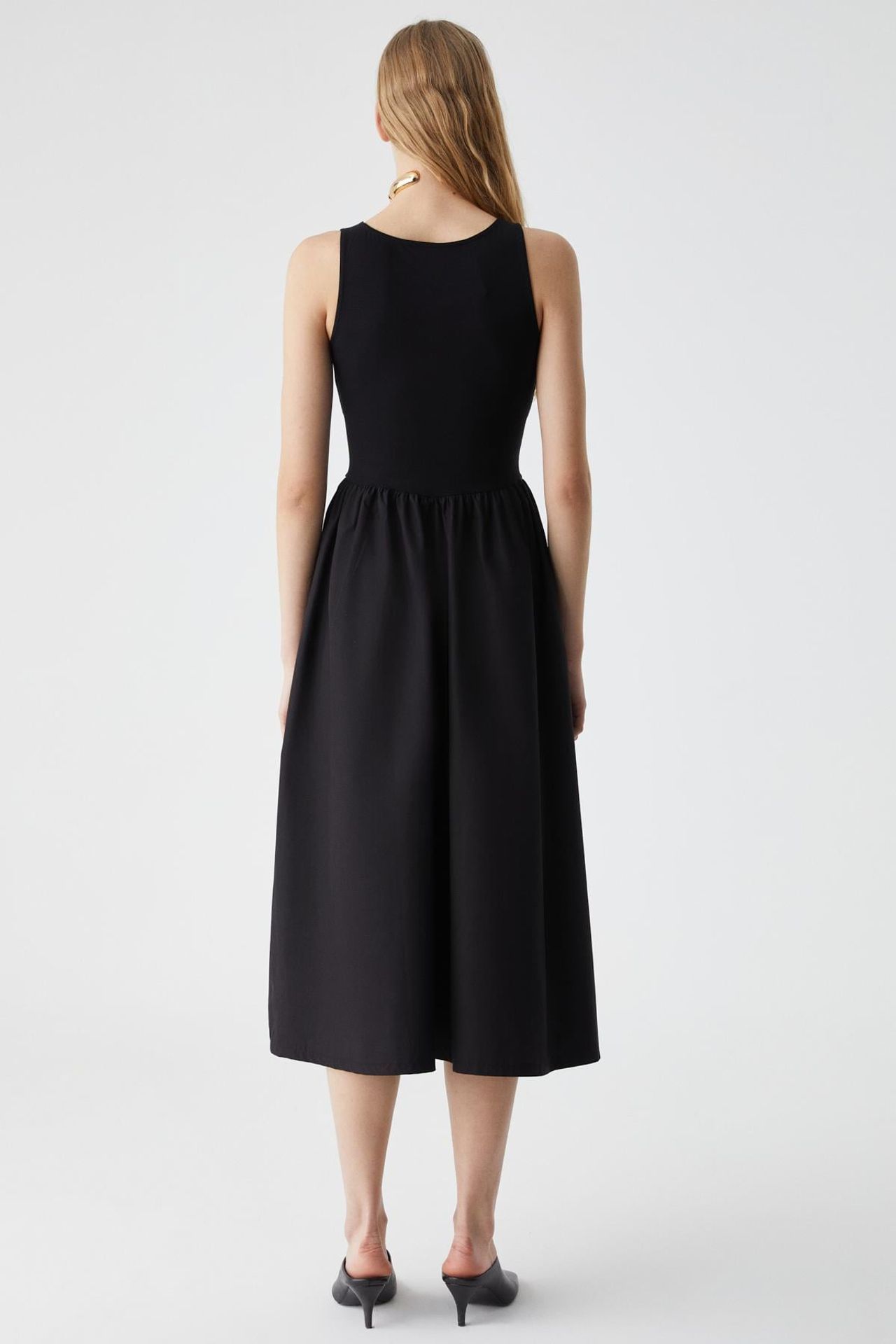 GRIMELANGE Crew Neck A-Line Midi Dress 5