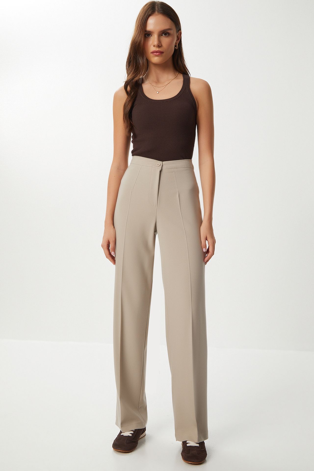 ISTANBUL High Waist Straight Leg Pants 2