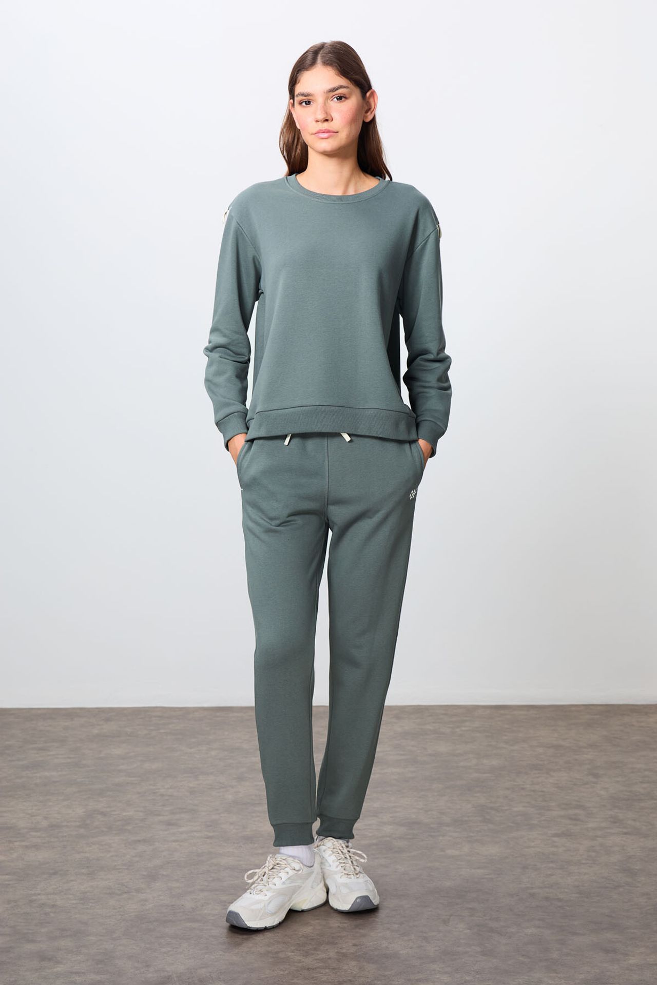 TOMMY Oversized Ribbed Sweatshirt And Pants Set 1
