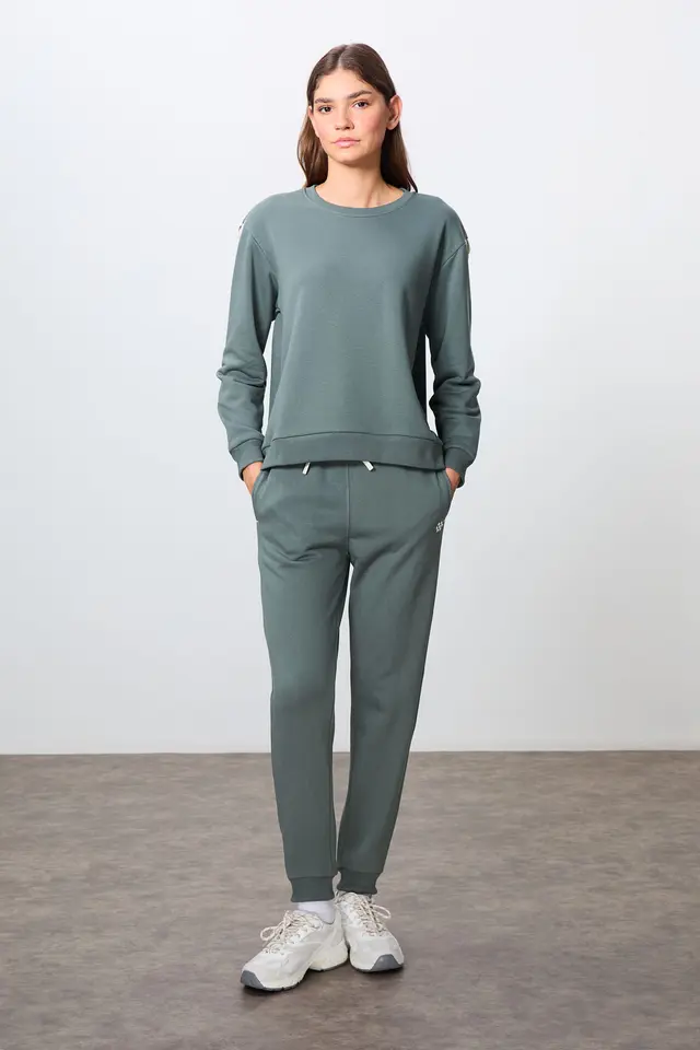 TOMMY Oversized Ribbed Sweatshirt And Pants Set