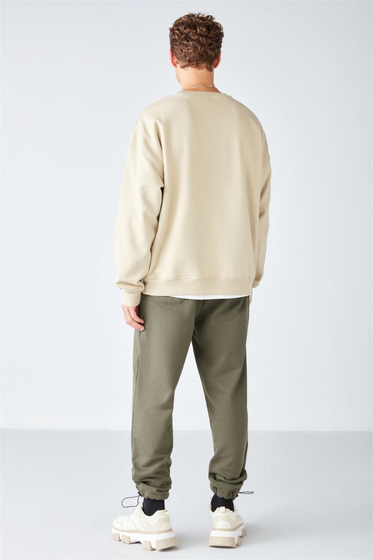 GRIMELANGE Bol Kesim Fitilli Bisiklet Yaka Sweatshirt 5