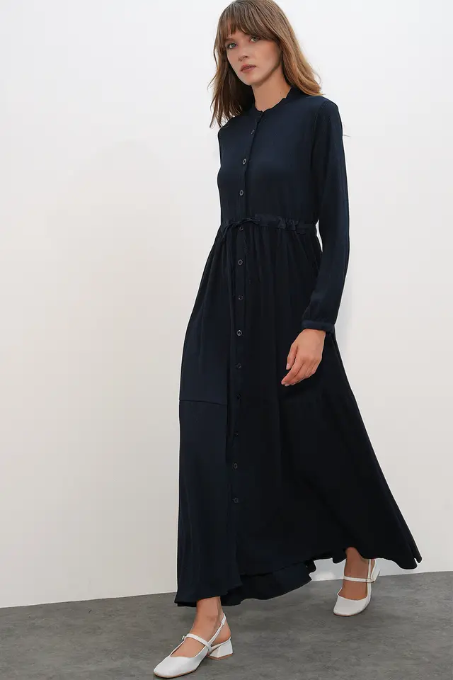 BDART Maxi Dress with Patterned and Button Closure