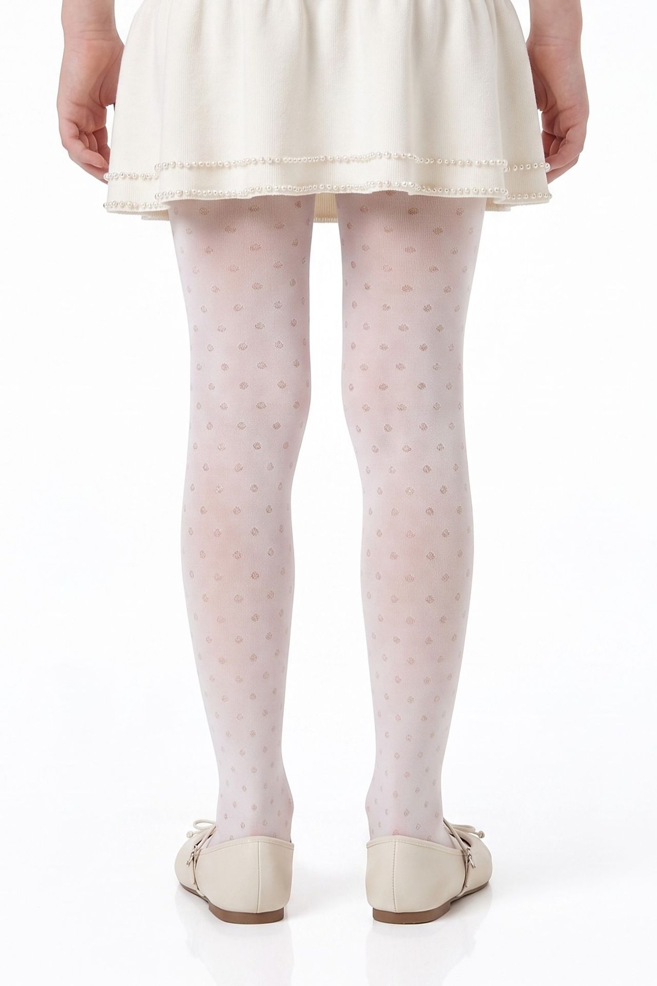 PENTI Girls' Mini Dotted Polka Dot Tights 3