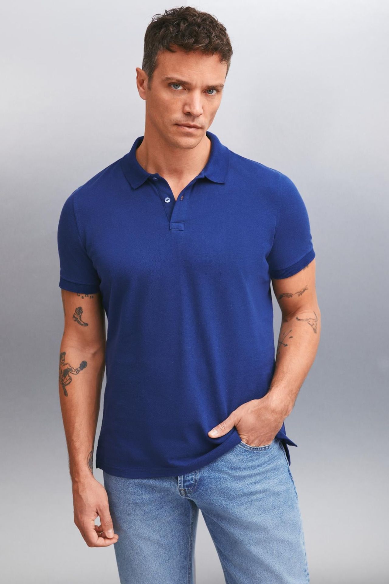 GRIMELANGE Polo Yaka Düğmeli Tişört 2