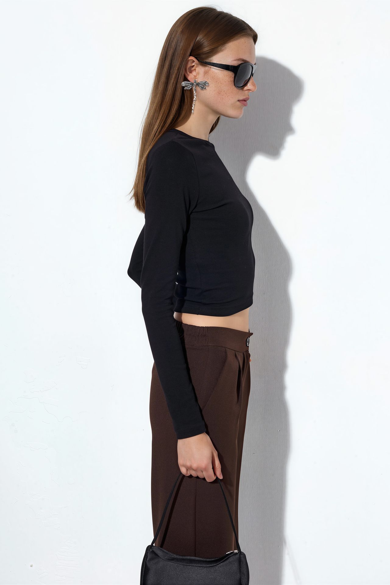 BUSEM Long Sleeve Crew Neck Blouse 2