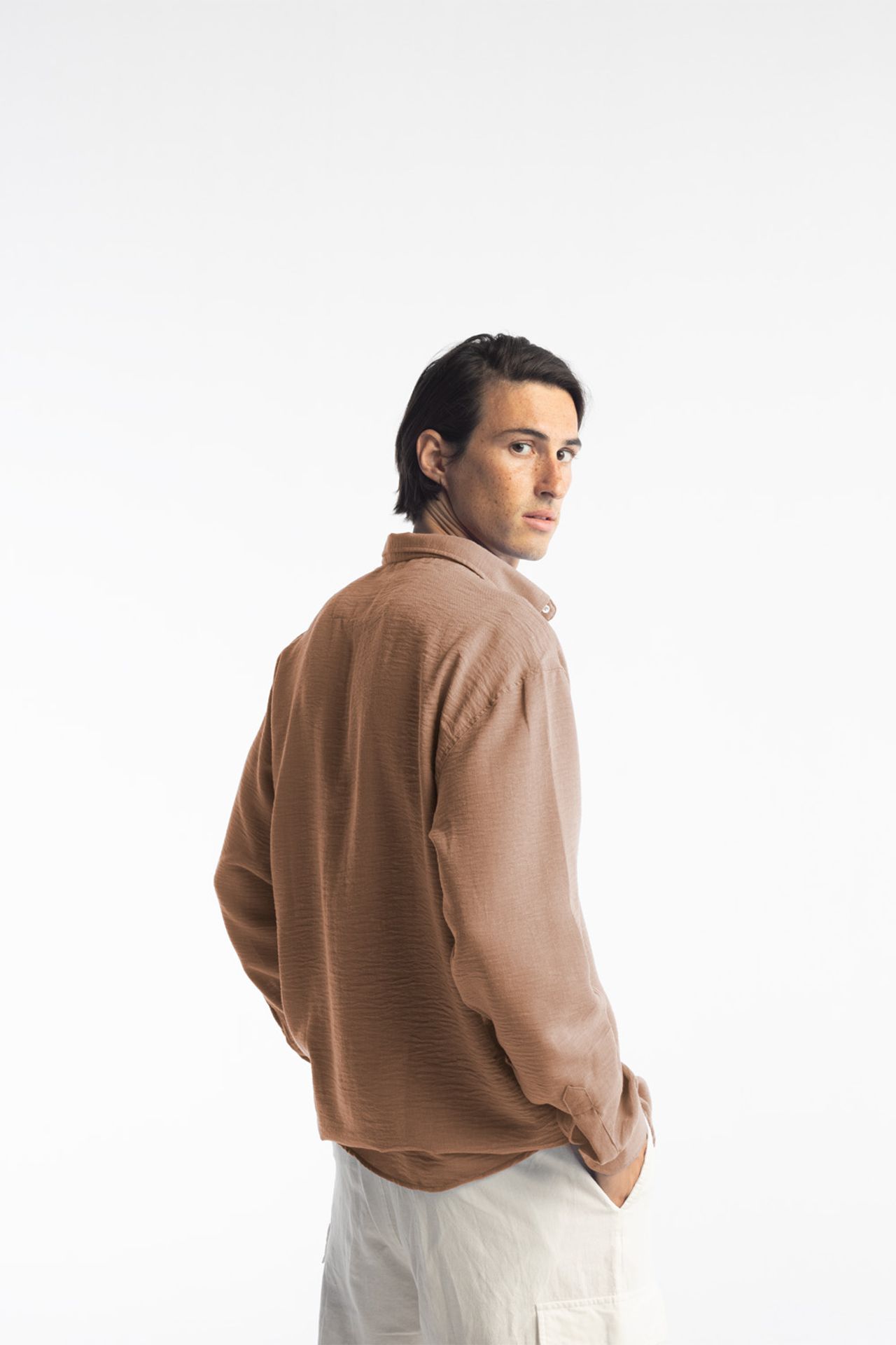 GIESTO Oversized Button-Up Long Sleeve Shirt 6