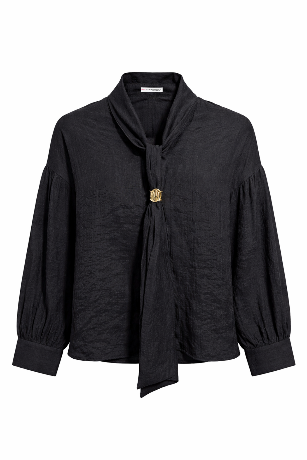 MIXRAY V-Neck Tie Detail Blouse 1