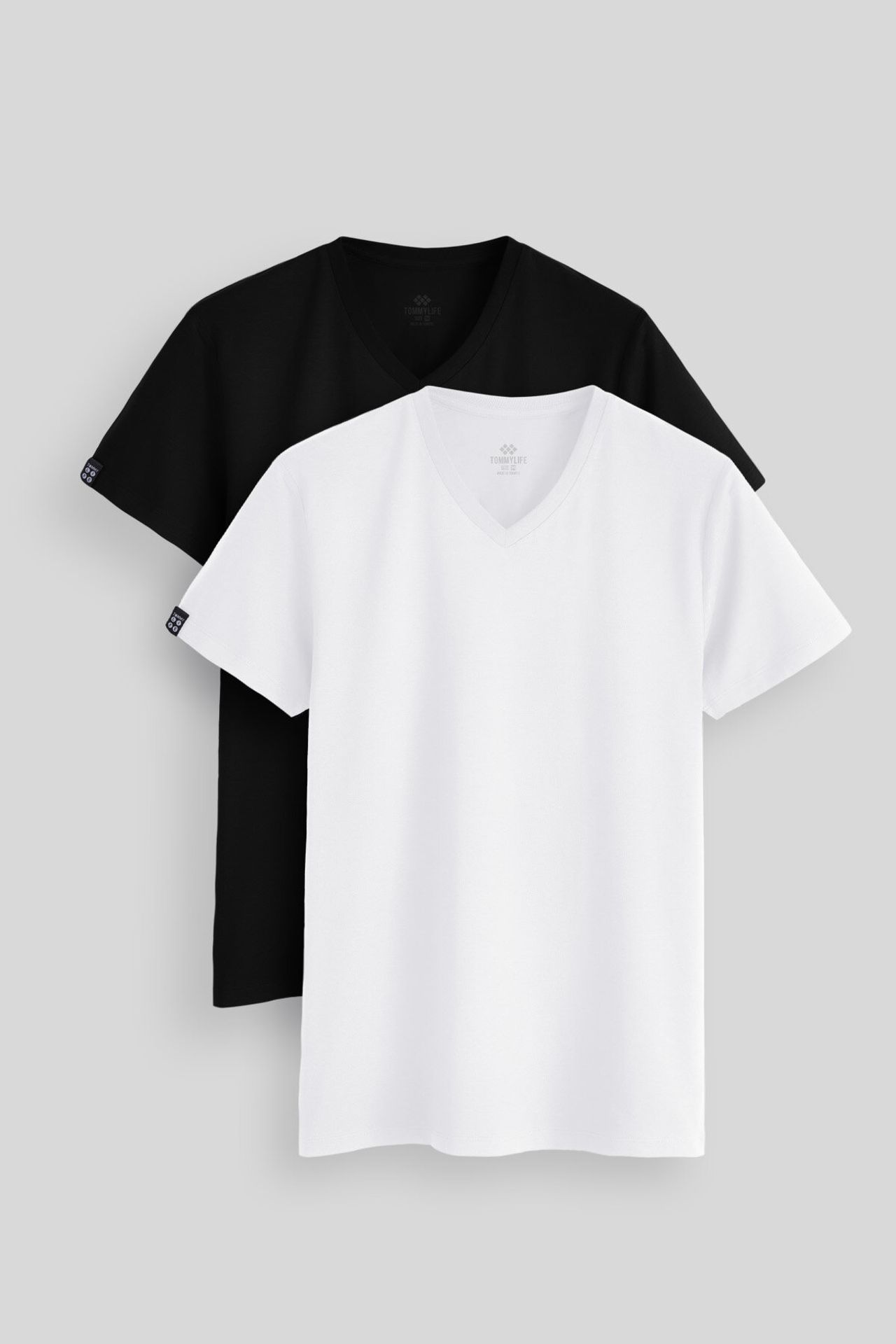 TOMMY Men's Cotton Elastane V-Neck T-Shirt 1