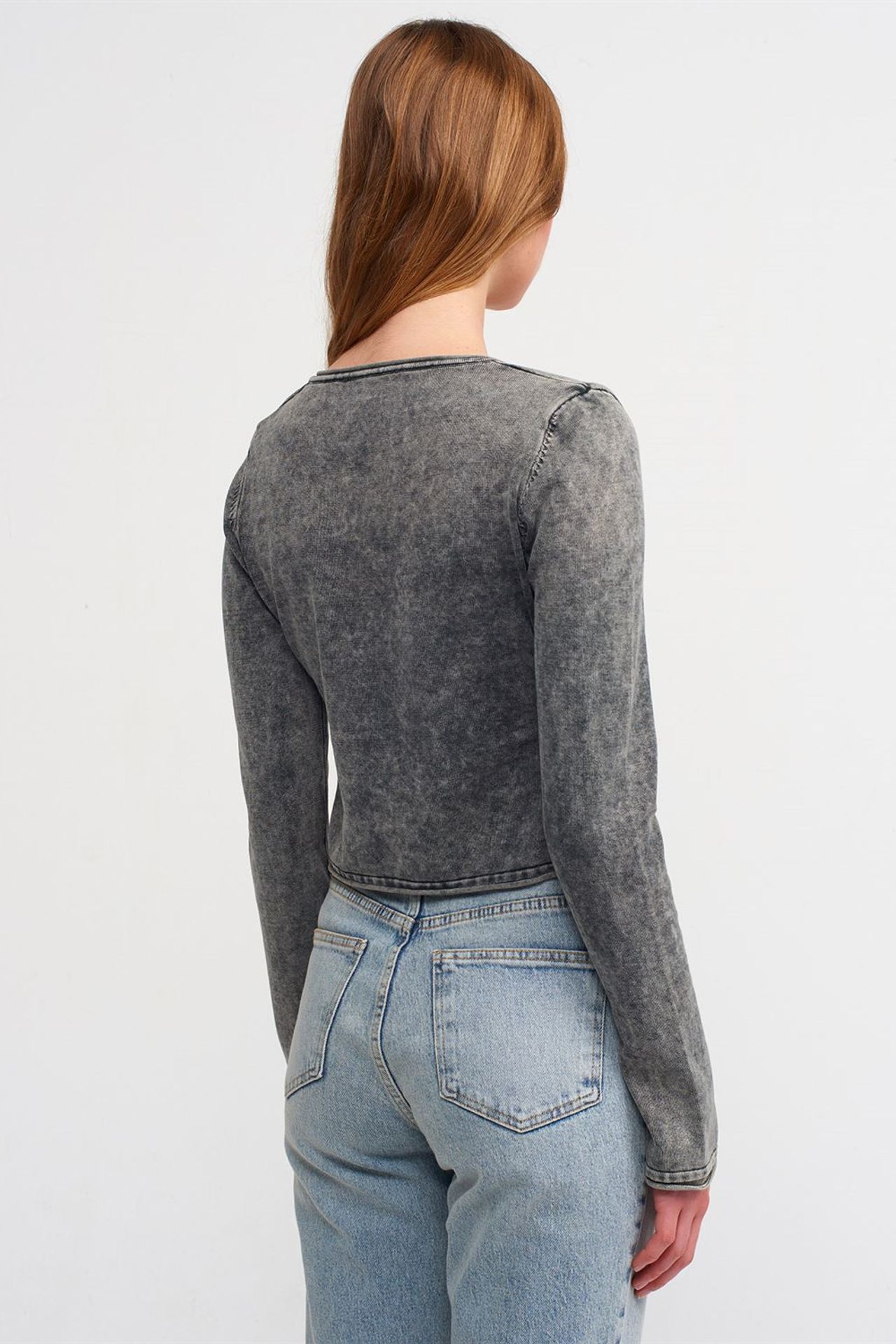 DILVIN Cotton Ribbed Crop Cardigan 2