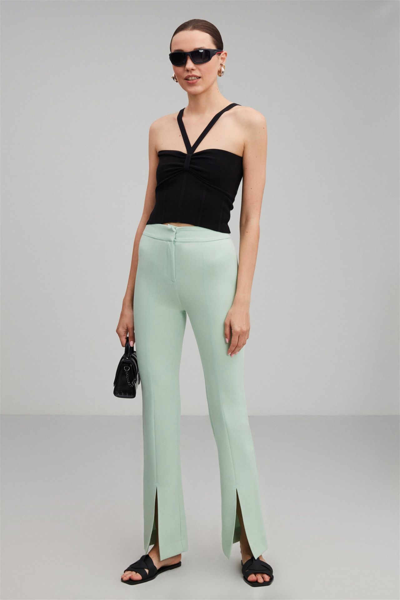 GRIMELANGE High Waist Slim Fit Trousers 2