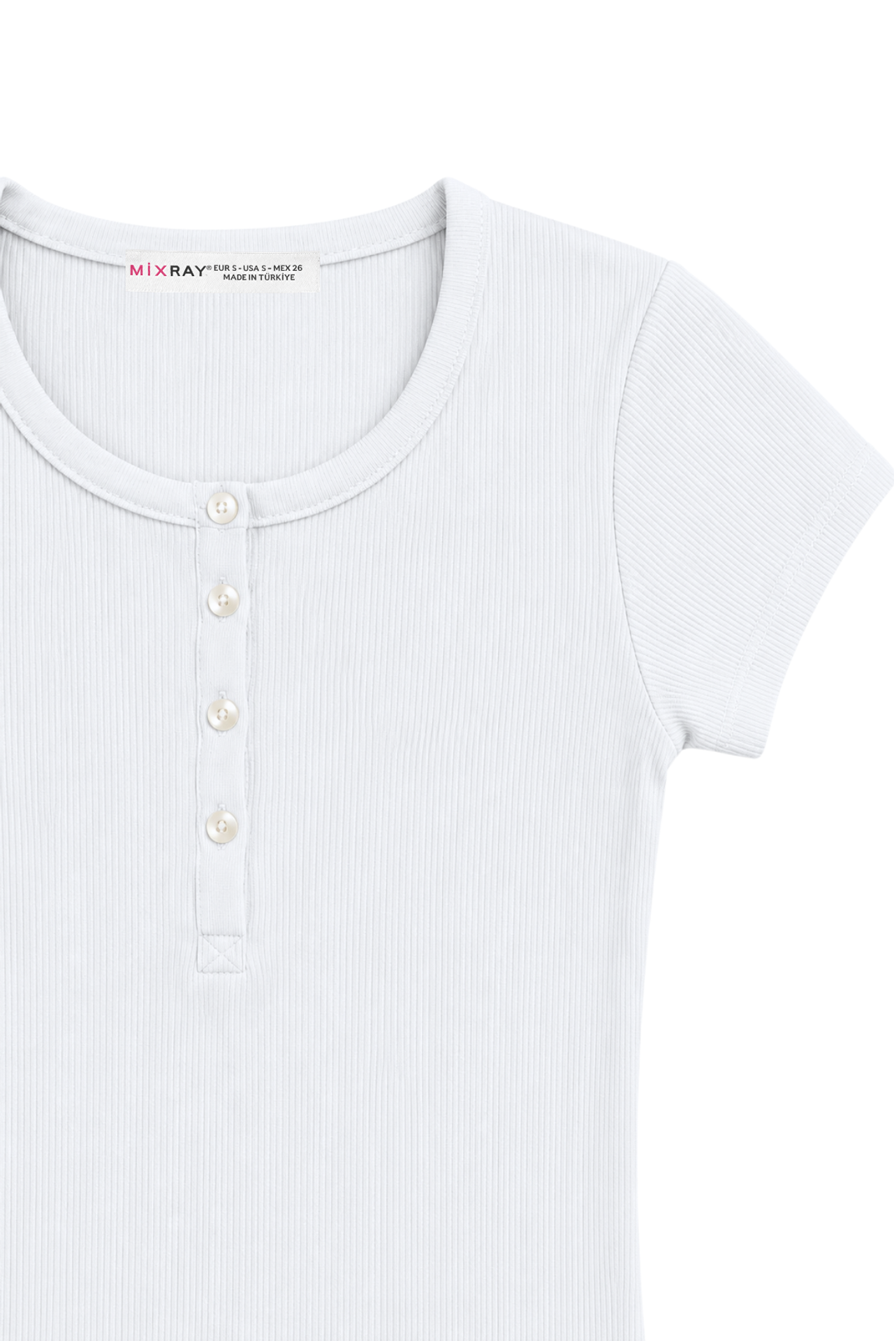 Mixray Fitted Cotton Button Tank Top 2