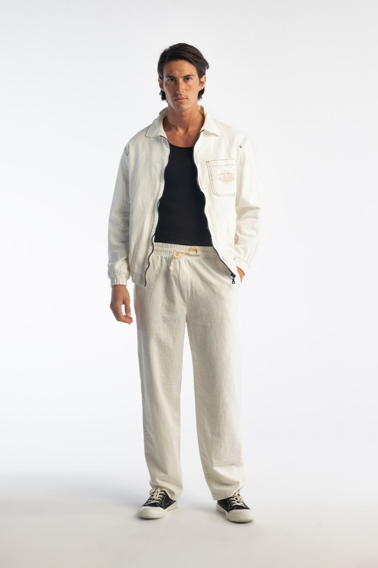 GIESTO Straight Leg Pants with Drawstring Waist 2