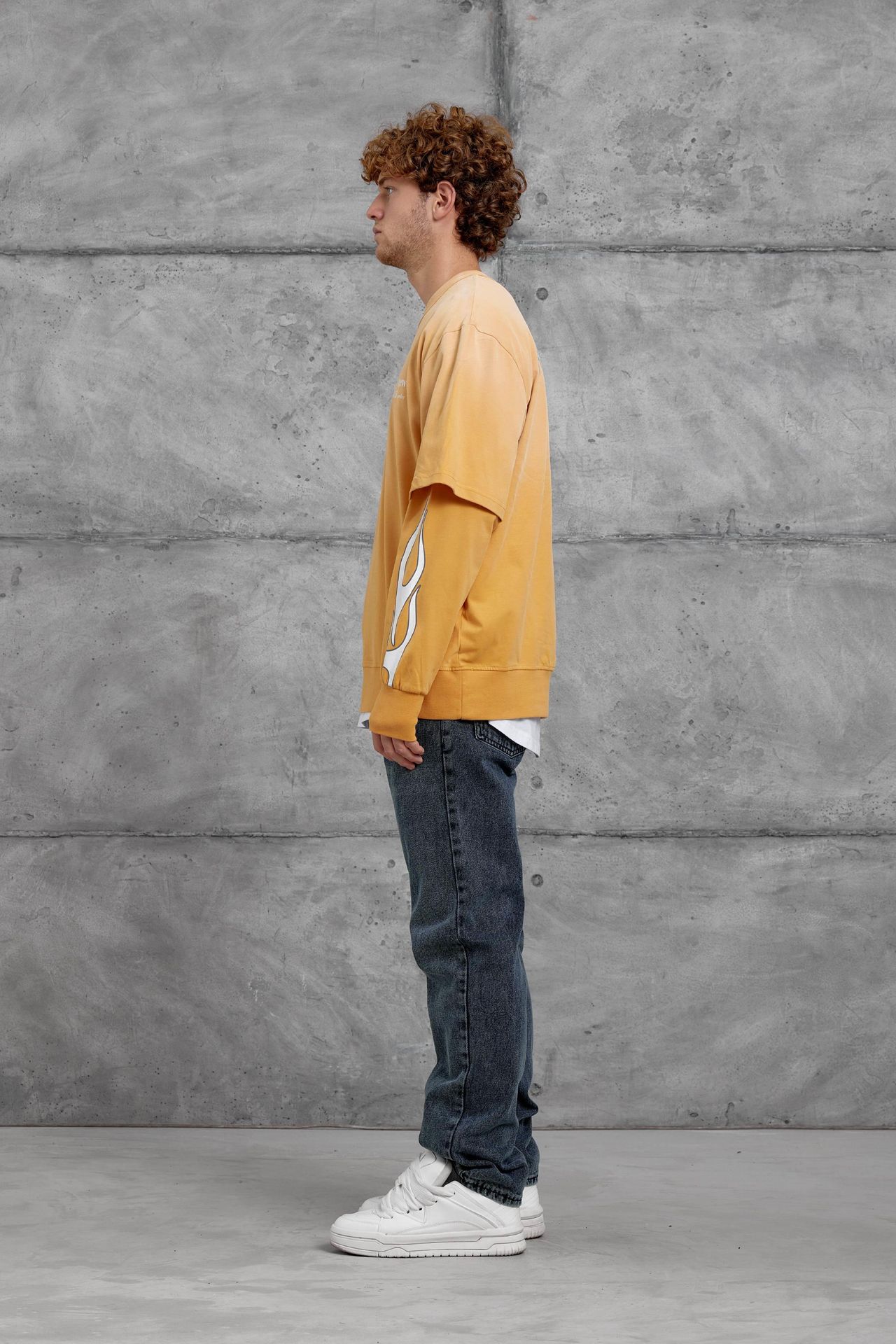 NOMARC Baskılı Geniş Kesim Bisiklet Yaka Sweatshirt 6