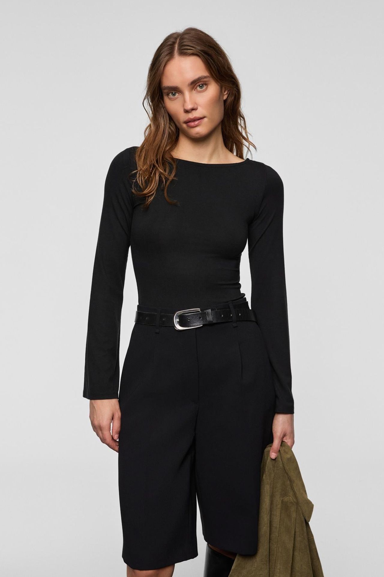 GRIMELANGE Boat Neck Slim Fit Blouse 2