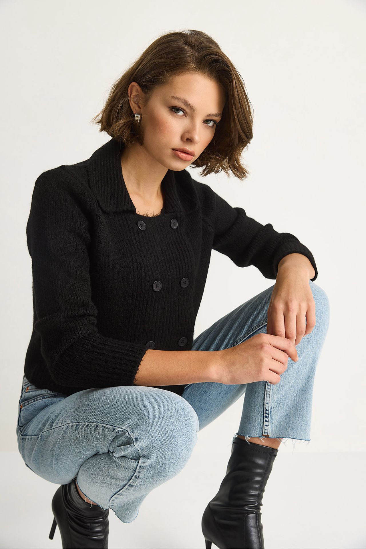 LUCCI Ribbed Knitwear Cardigan