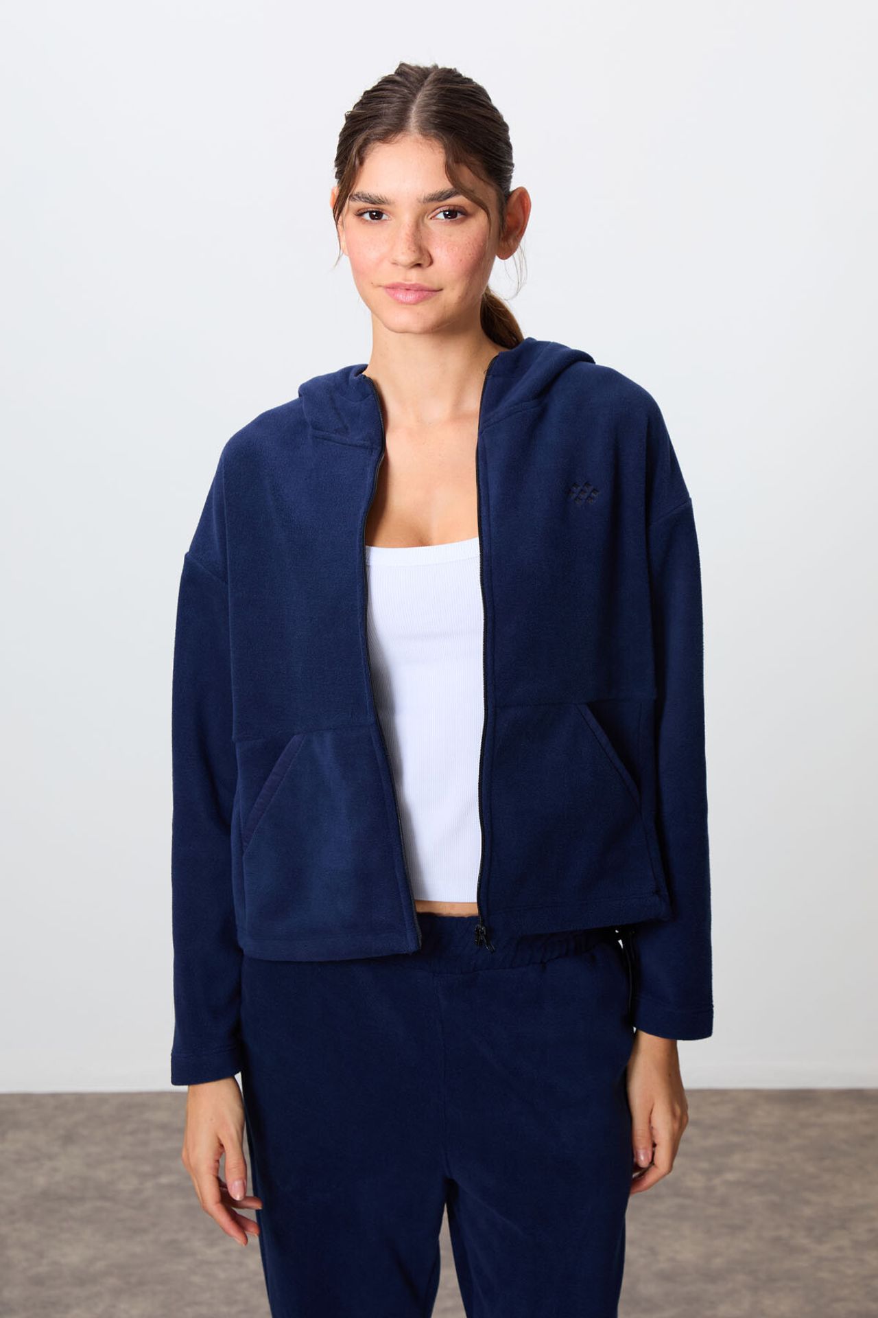 TOMMY Oversized Hooded Zipper Tracksuit Set 2