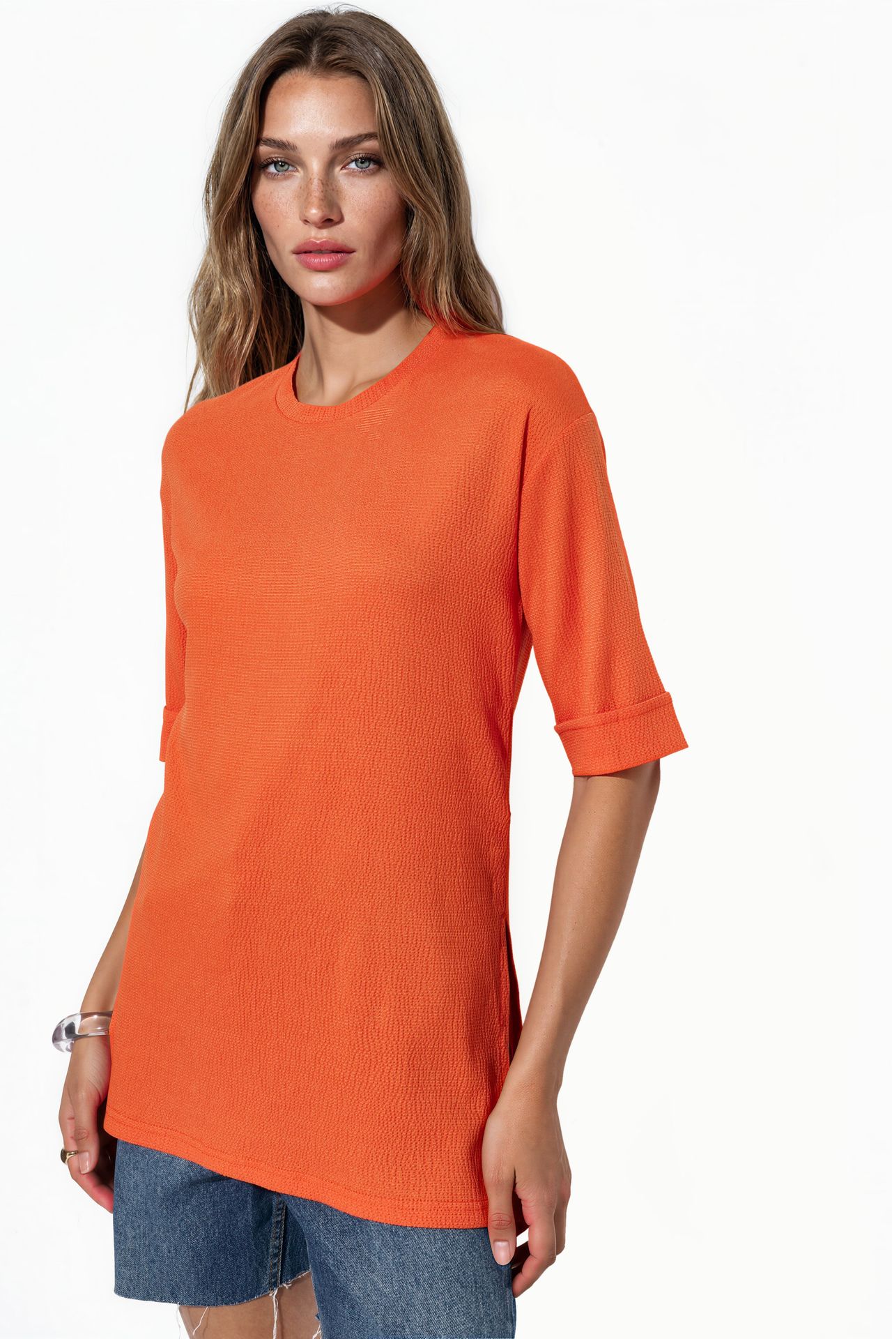 BDART Textured Crew Neck Short Sleeve T-Shirt