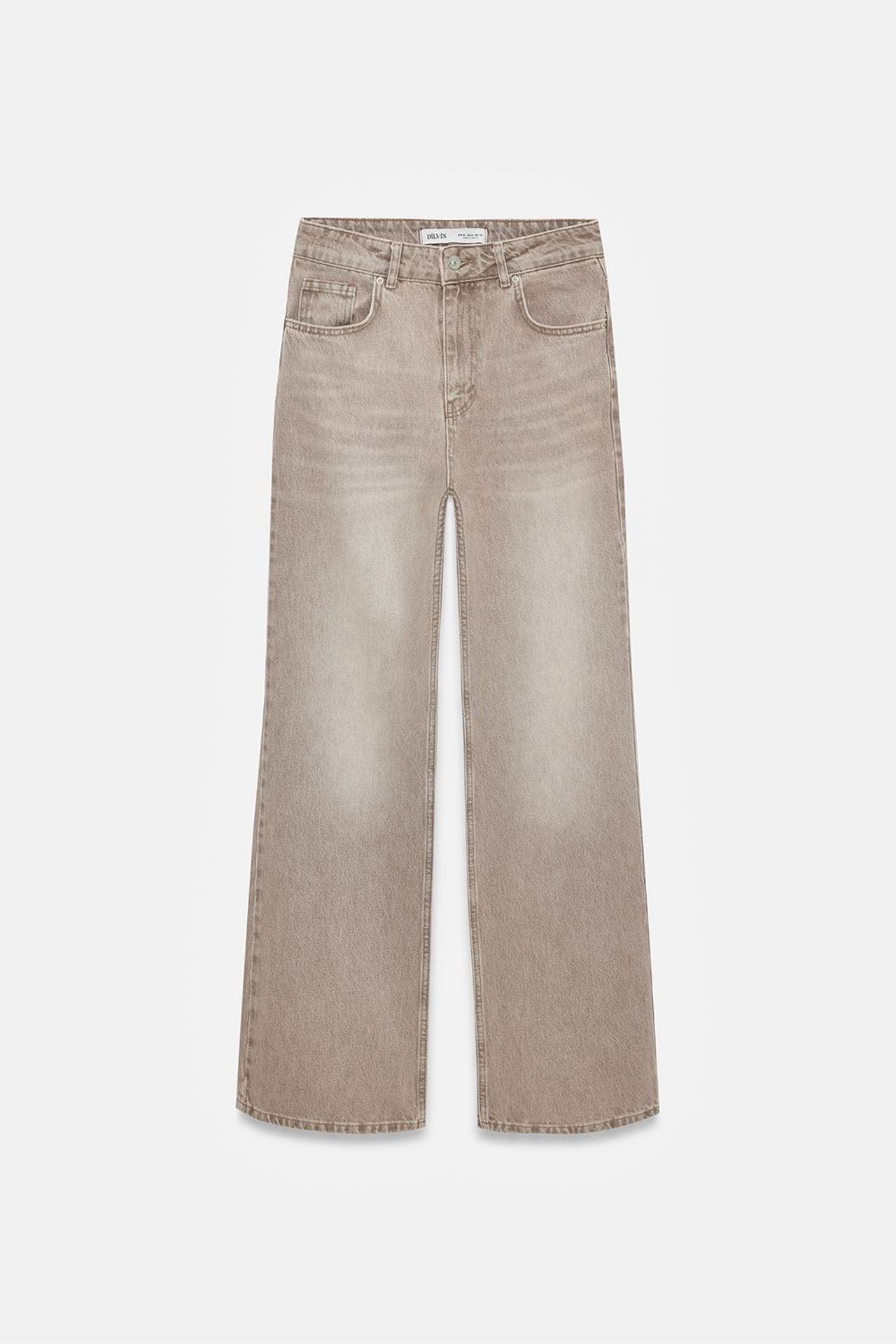 DILVIN Yüksek Bel Düz Paça Denim Jean 5