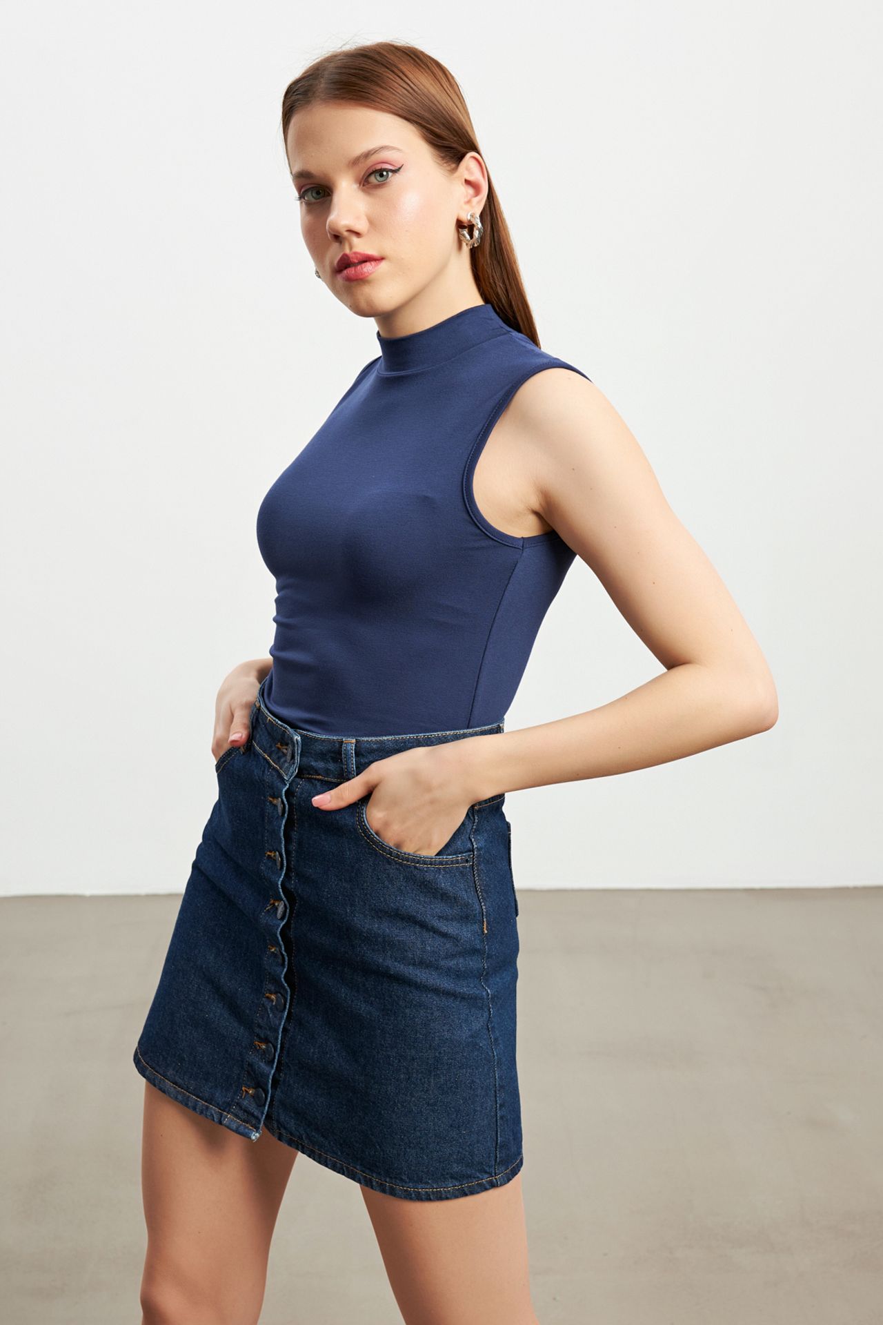 BIPANTOLON Kadın 4'lü Yarım Balıkçı Yaka Body 6