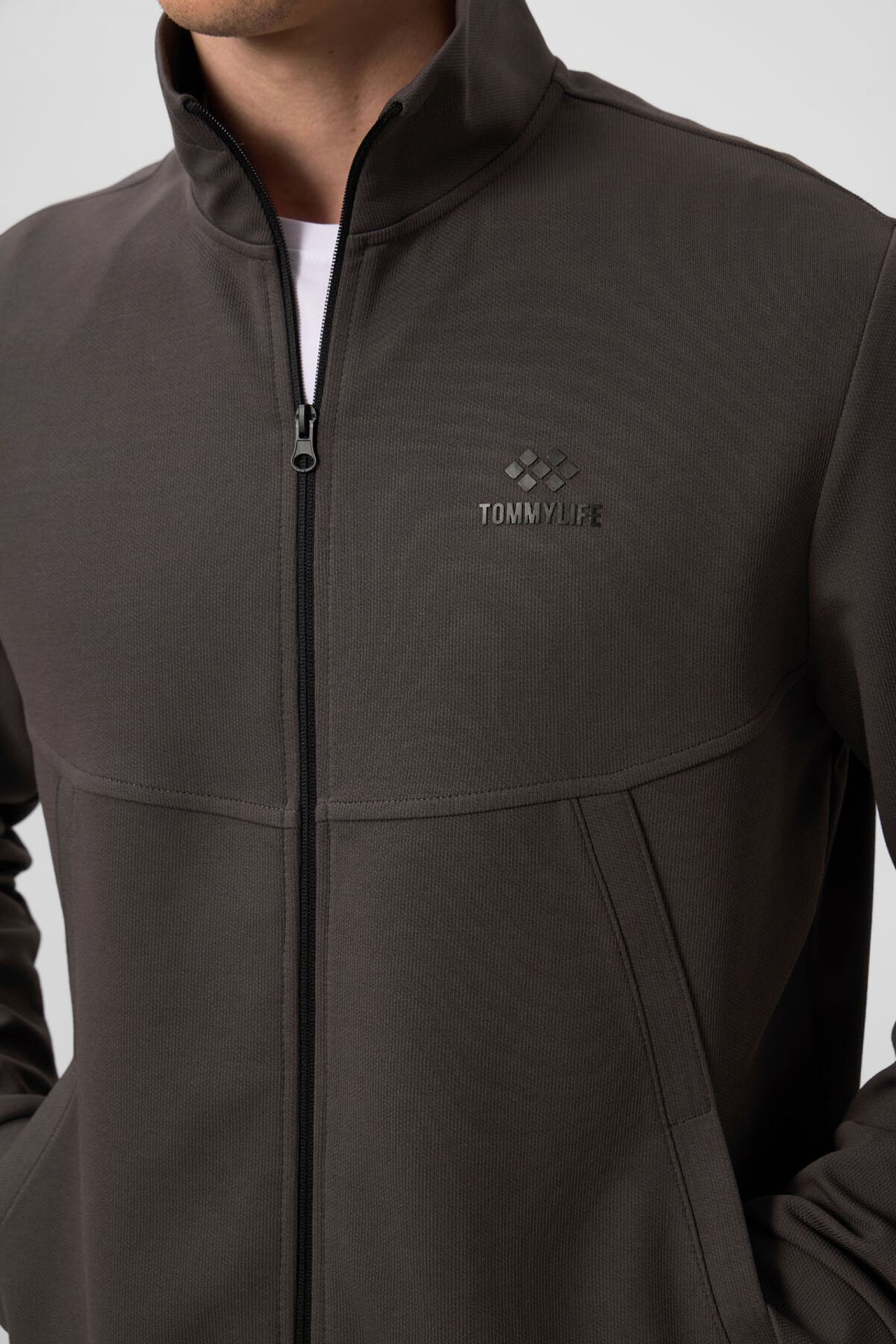 TOMMY Men's Long-sleeve Zip Sweatshirt And Pants Set 4